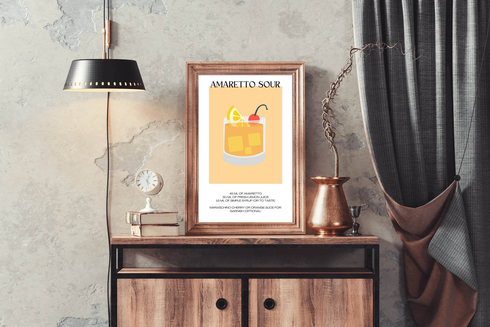 Whiskey Amaretto Sour Wall Art - beink online art store
