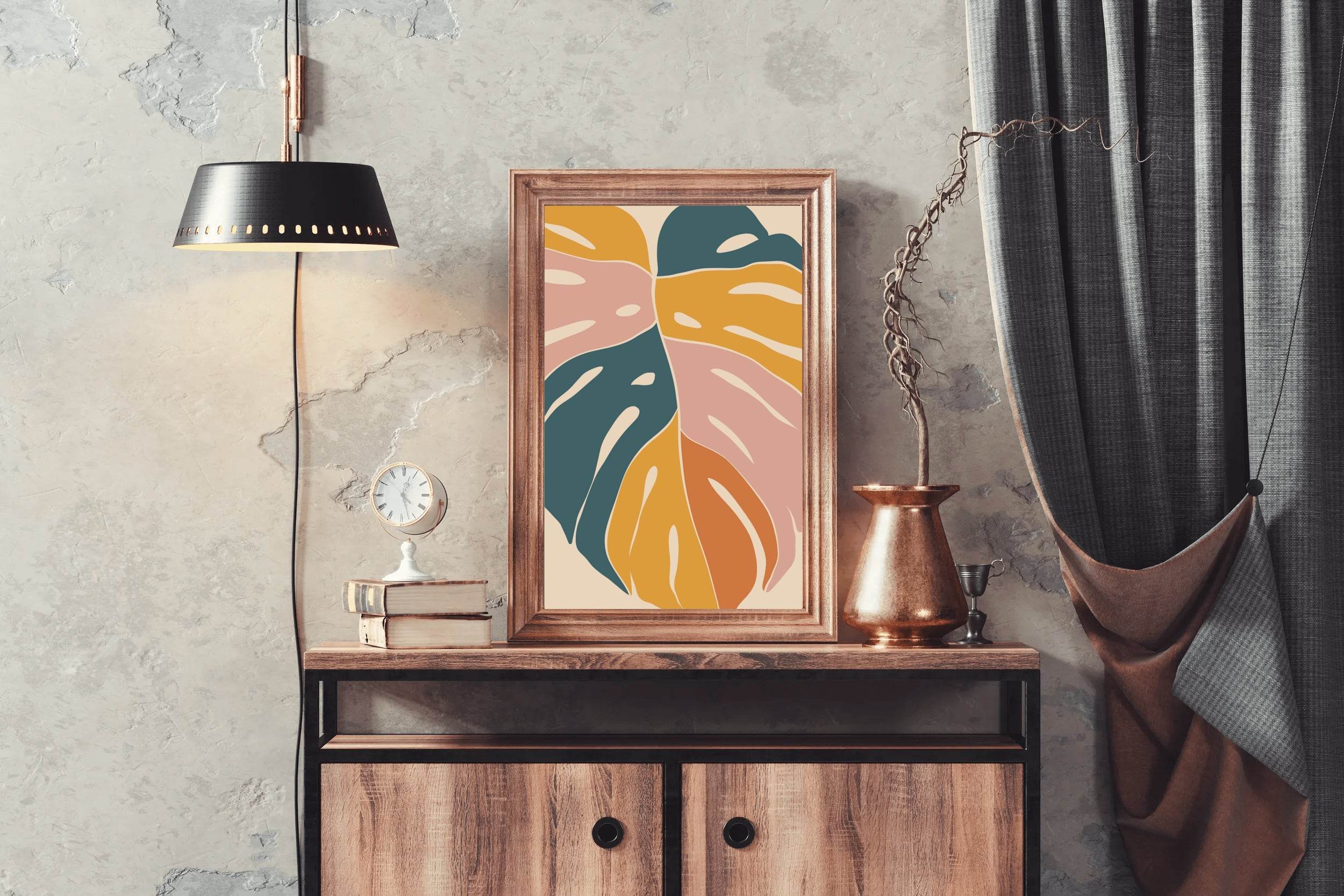 Abstract Colorful Leaf ArtWork - beink online art store