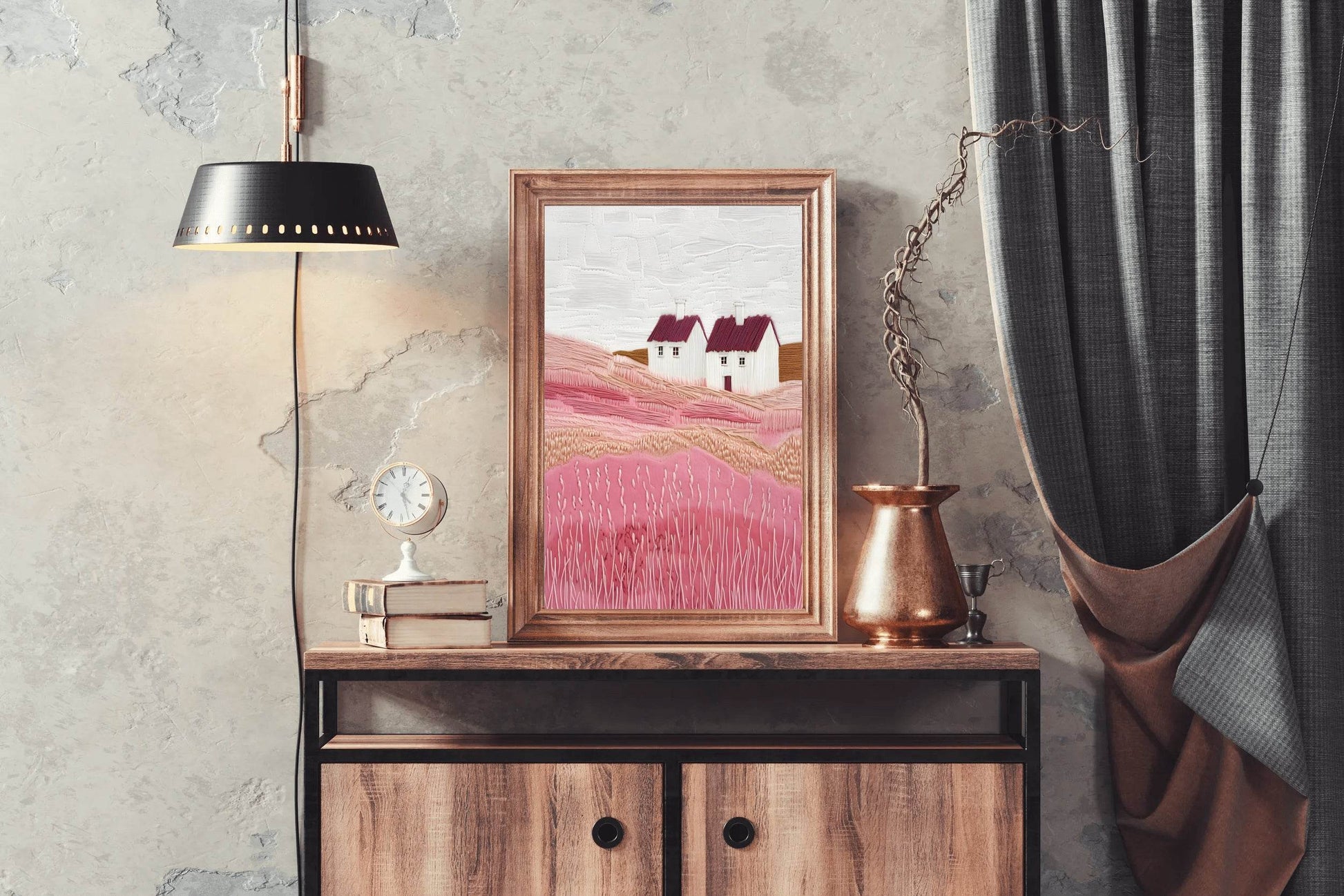 House and Landcape Painting Digital Art - beink online art store