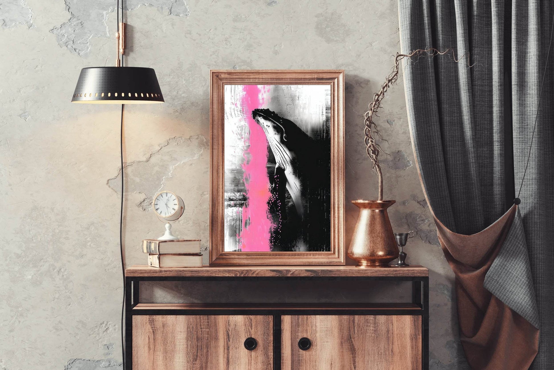 Blue Whale Painting Wall Art - beink online art store