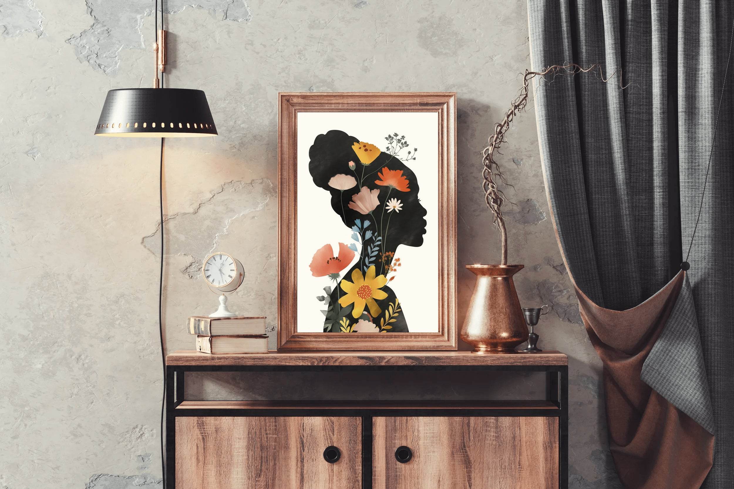 Woman With a Flower in Her Hair ArtWork - beink online art store