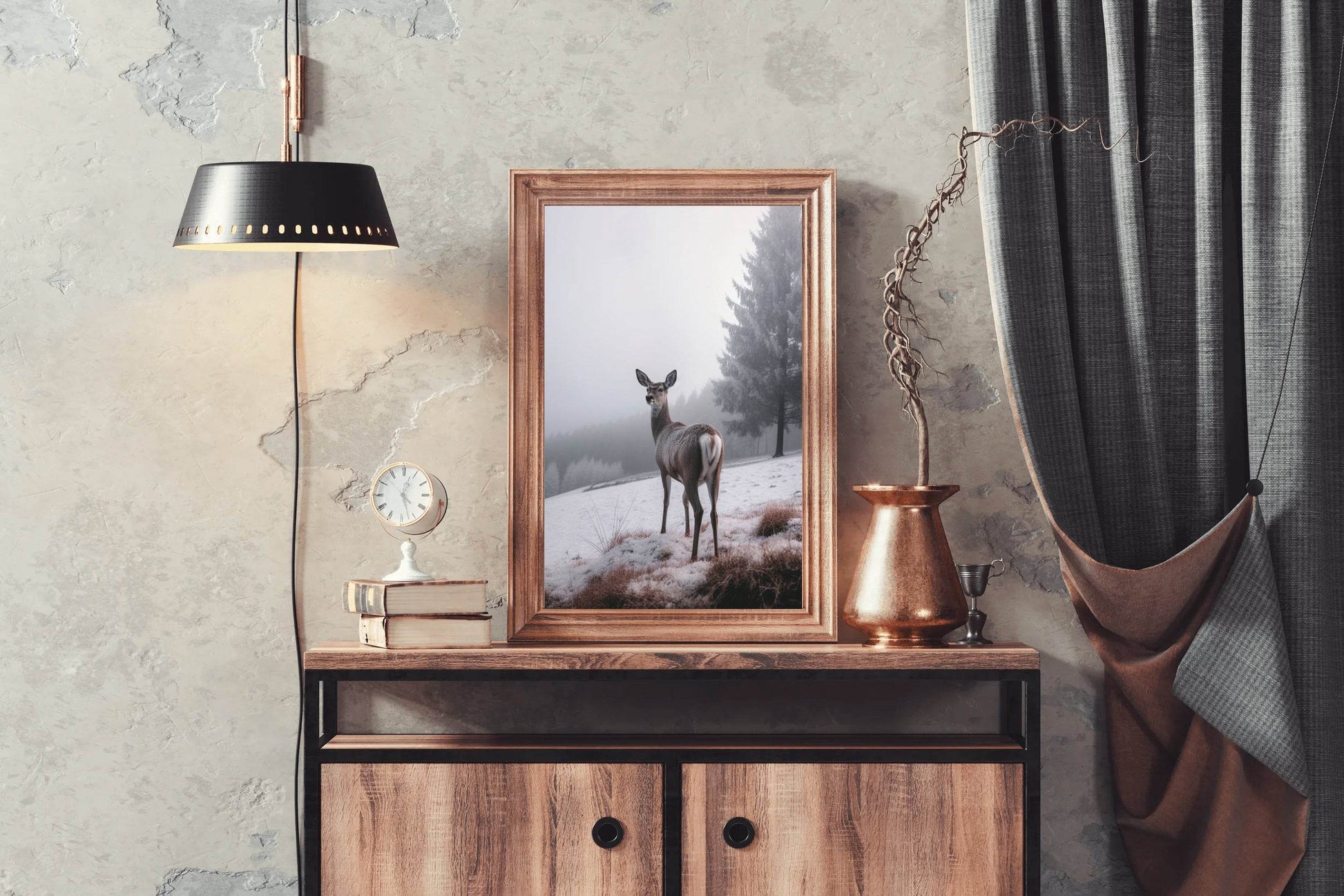 Red Deer Animal Wall Art - beink online art store