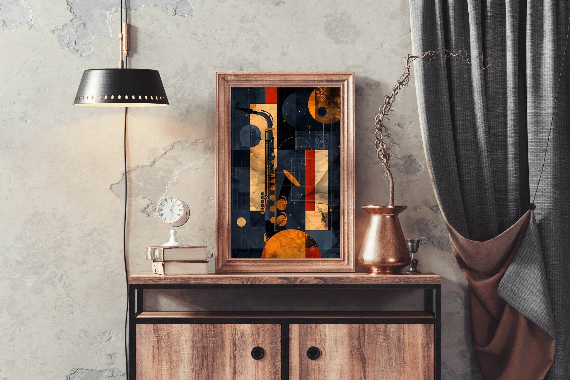 Saxophone Oil Painting Wall Art - beink online art store