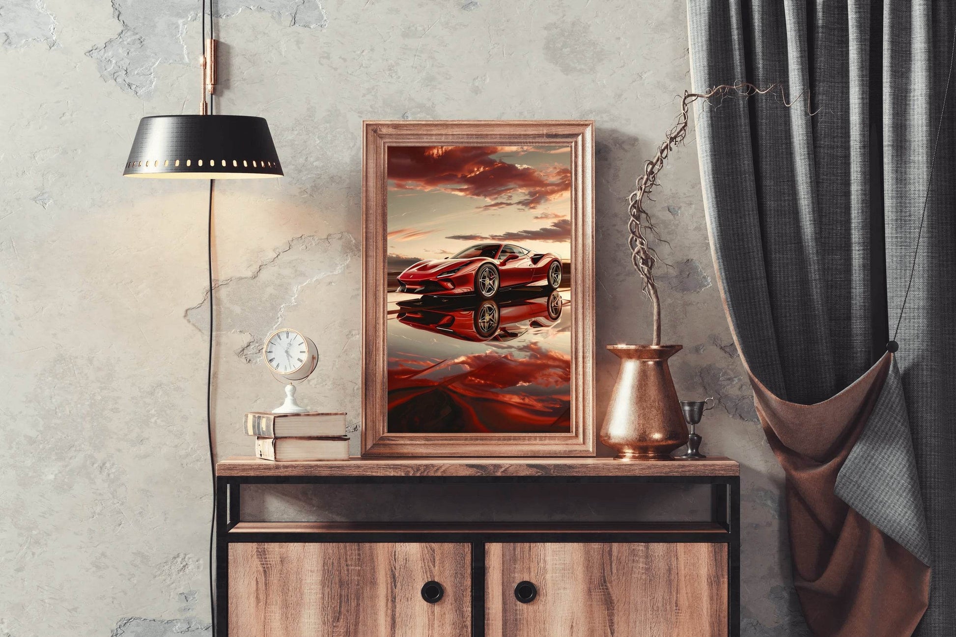 Ferrari F8 Red Sport Wall Art - beink online art store