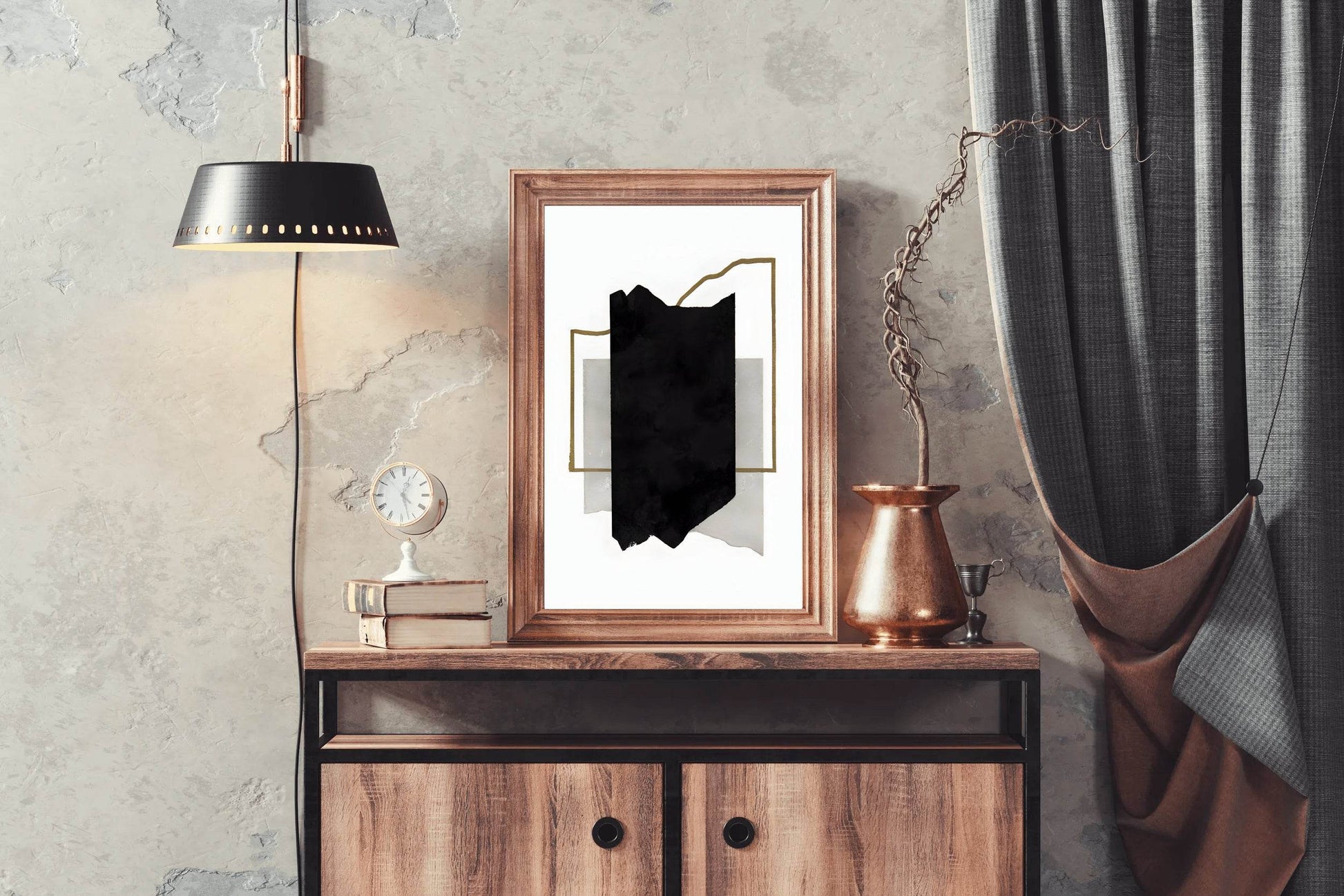 Black Framed Fragment Wall Art - beink online art store