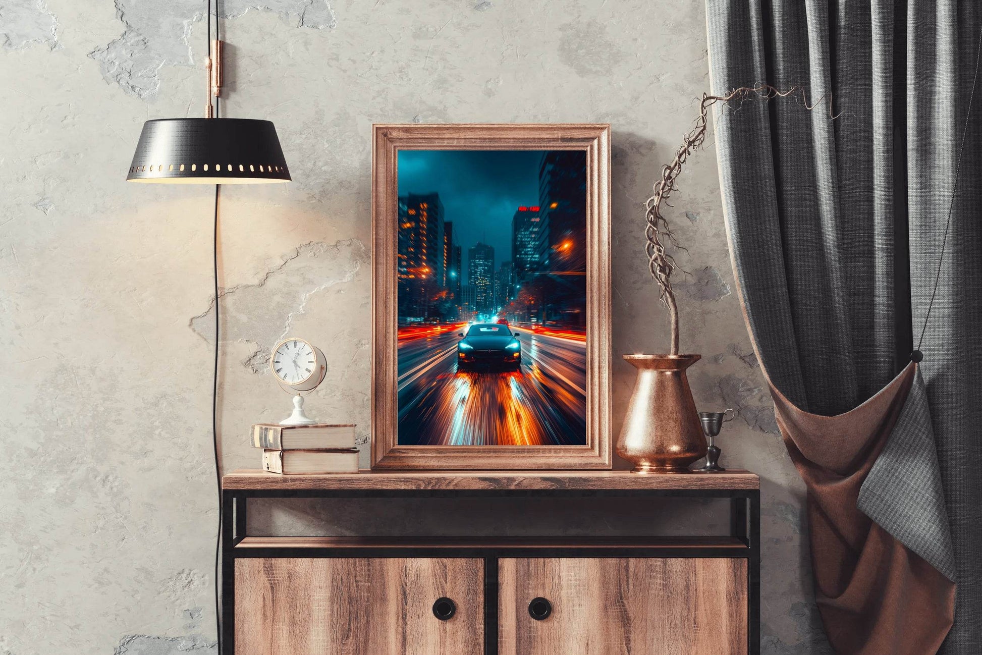 Tesla Model S Wall Art - beink online art store