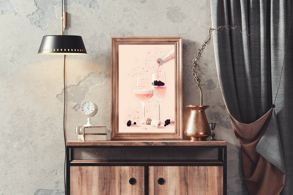 Vintage Champagne Wall Art - beink online art store
