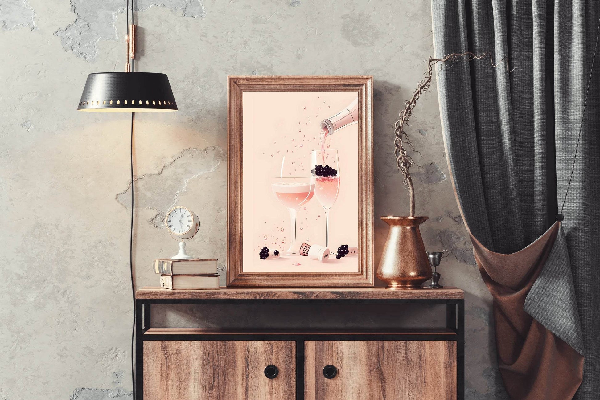 Vintage Champagne Wall Art - beink online art store