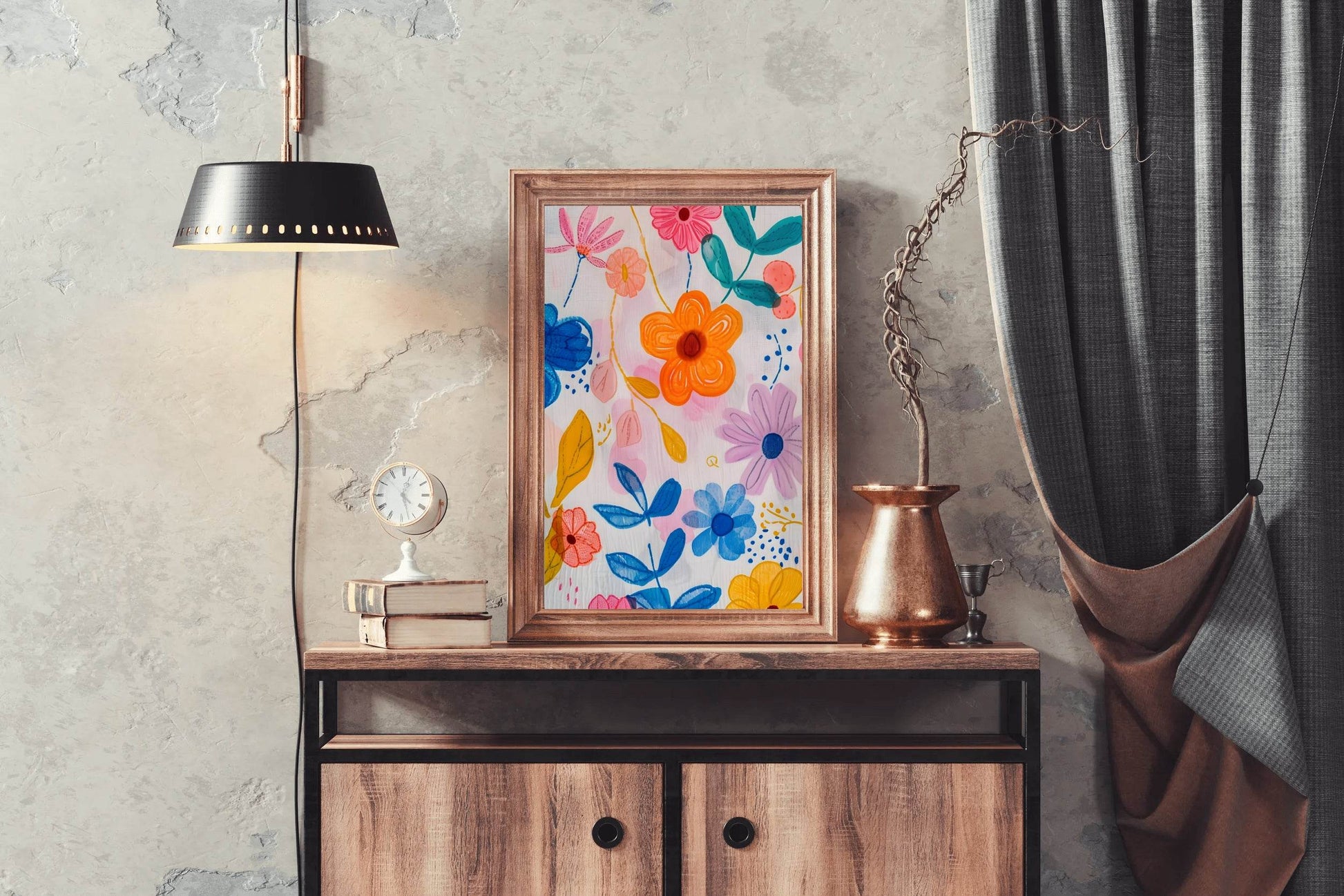 Multicolor Flowers Painting Digital Art - beink online art store