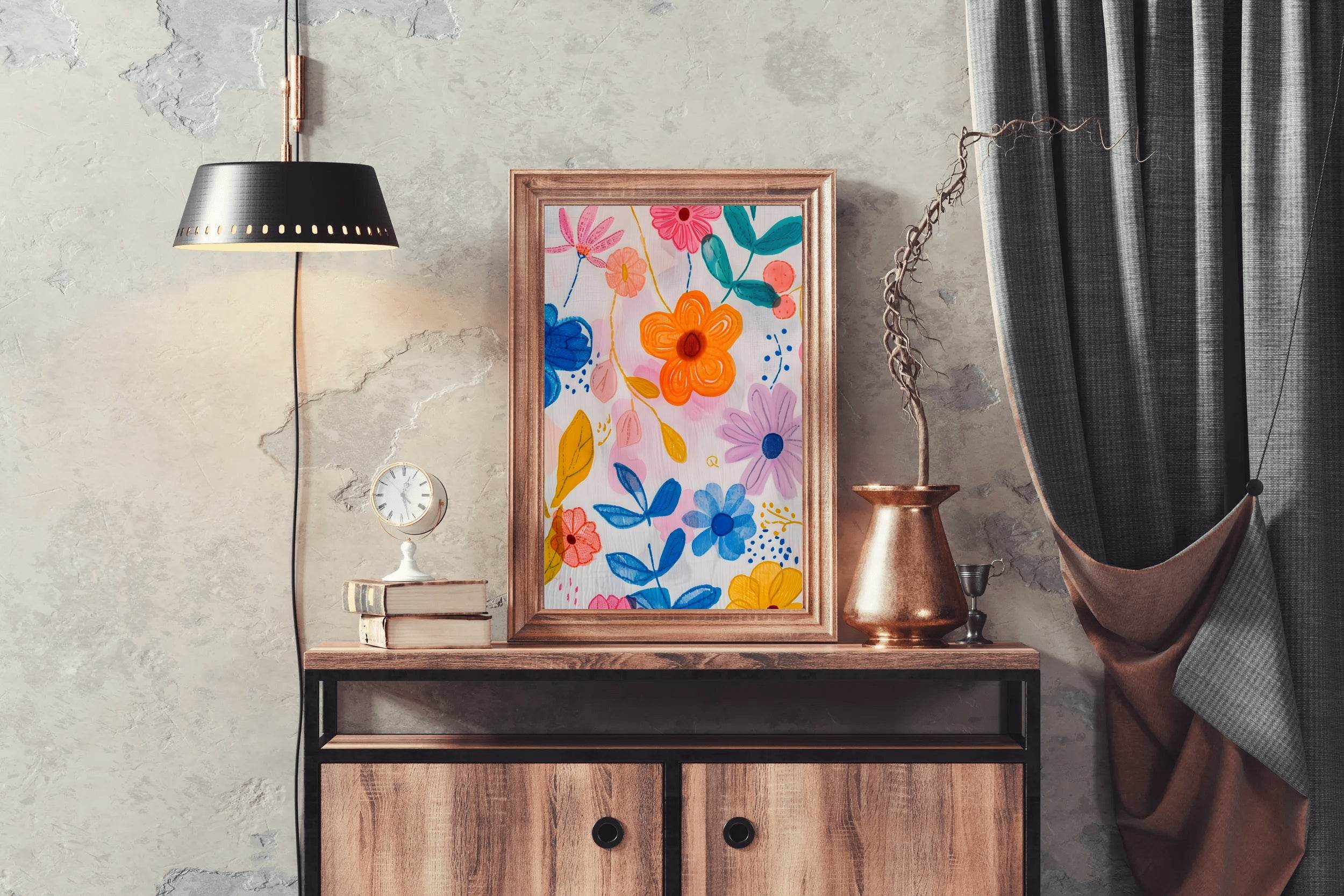 Multicolor Flowers Painting Digital Art - beink online art store