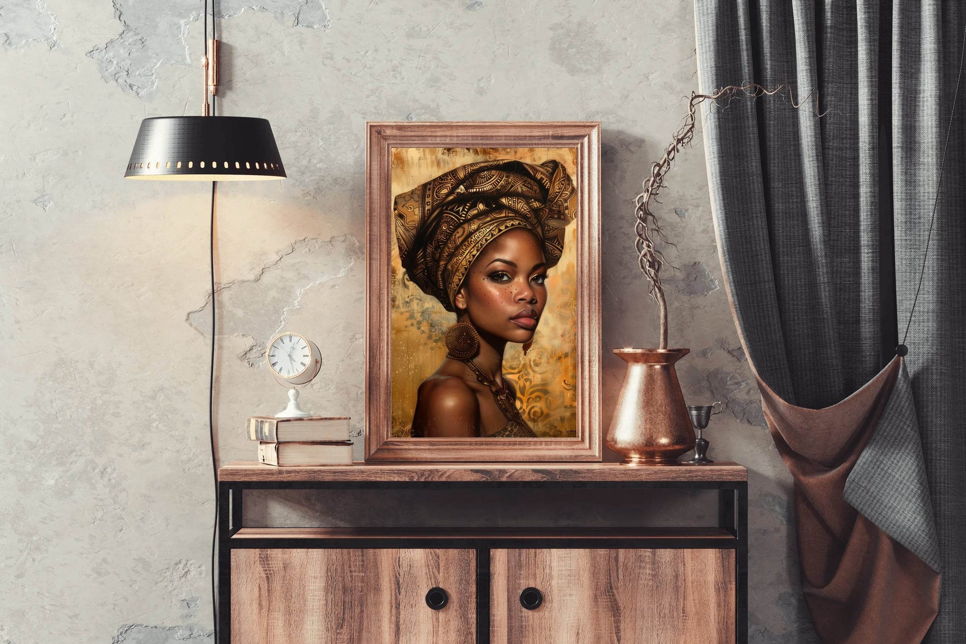 Beautiful Black Woman Wall Art - beink online art store