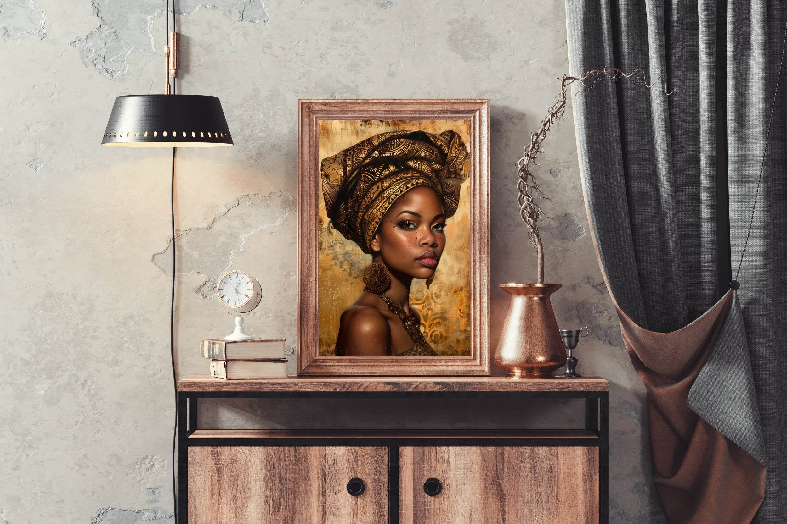 Beautiful Black Woman Wall Art - beink online art store