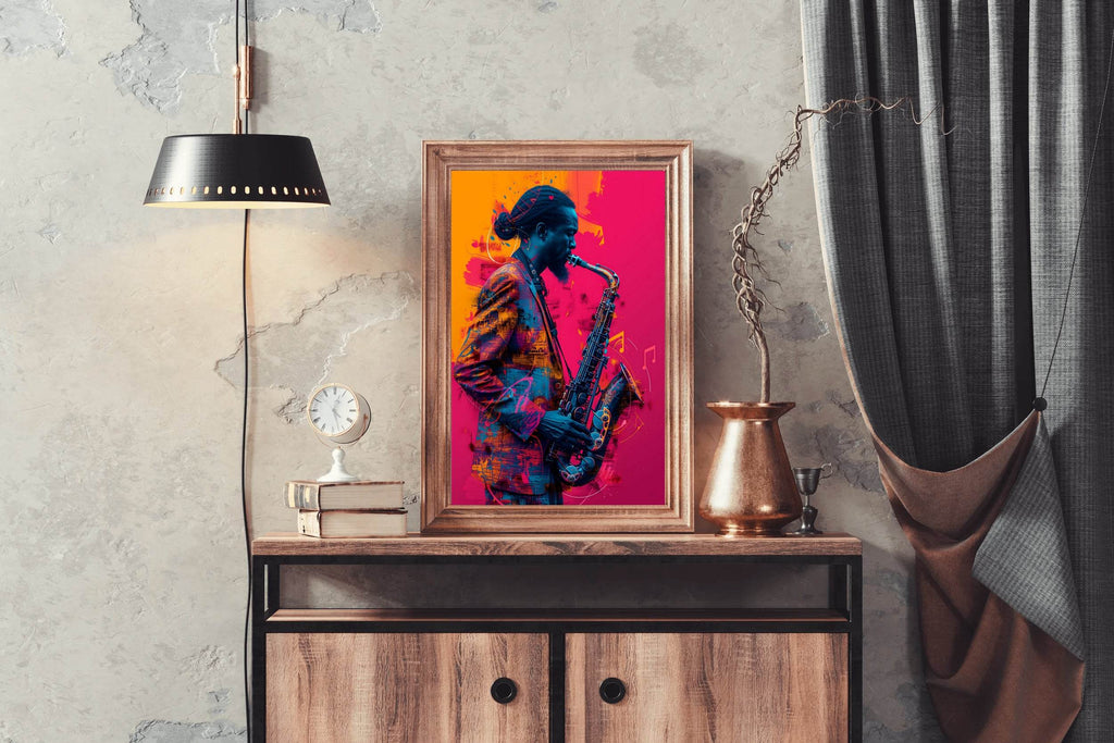 Saxophone Player Wall Art - beink online art store