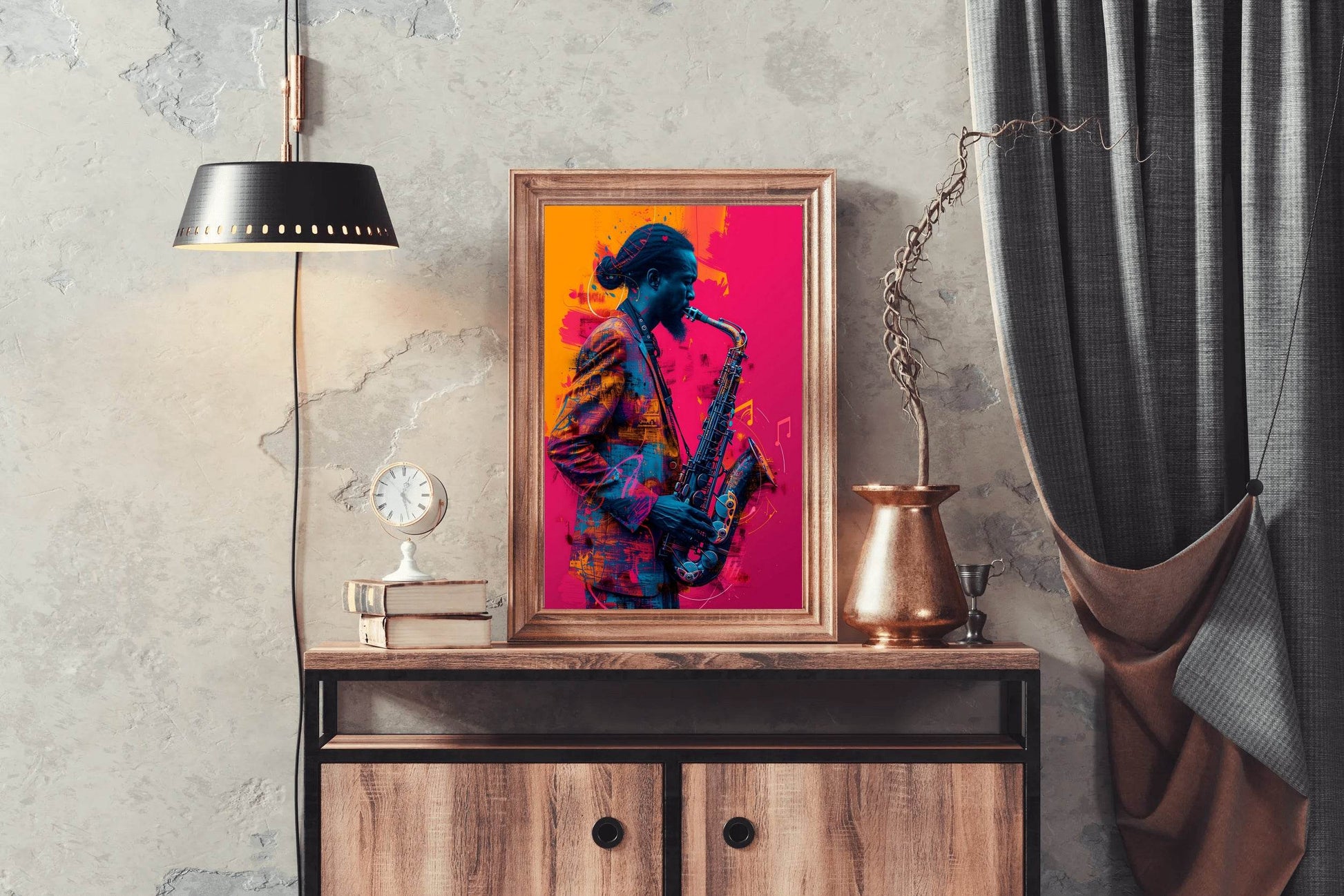 Saxophone Player Wall Art - beink online art store