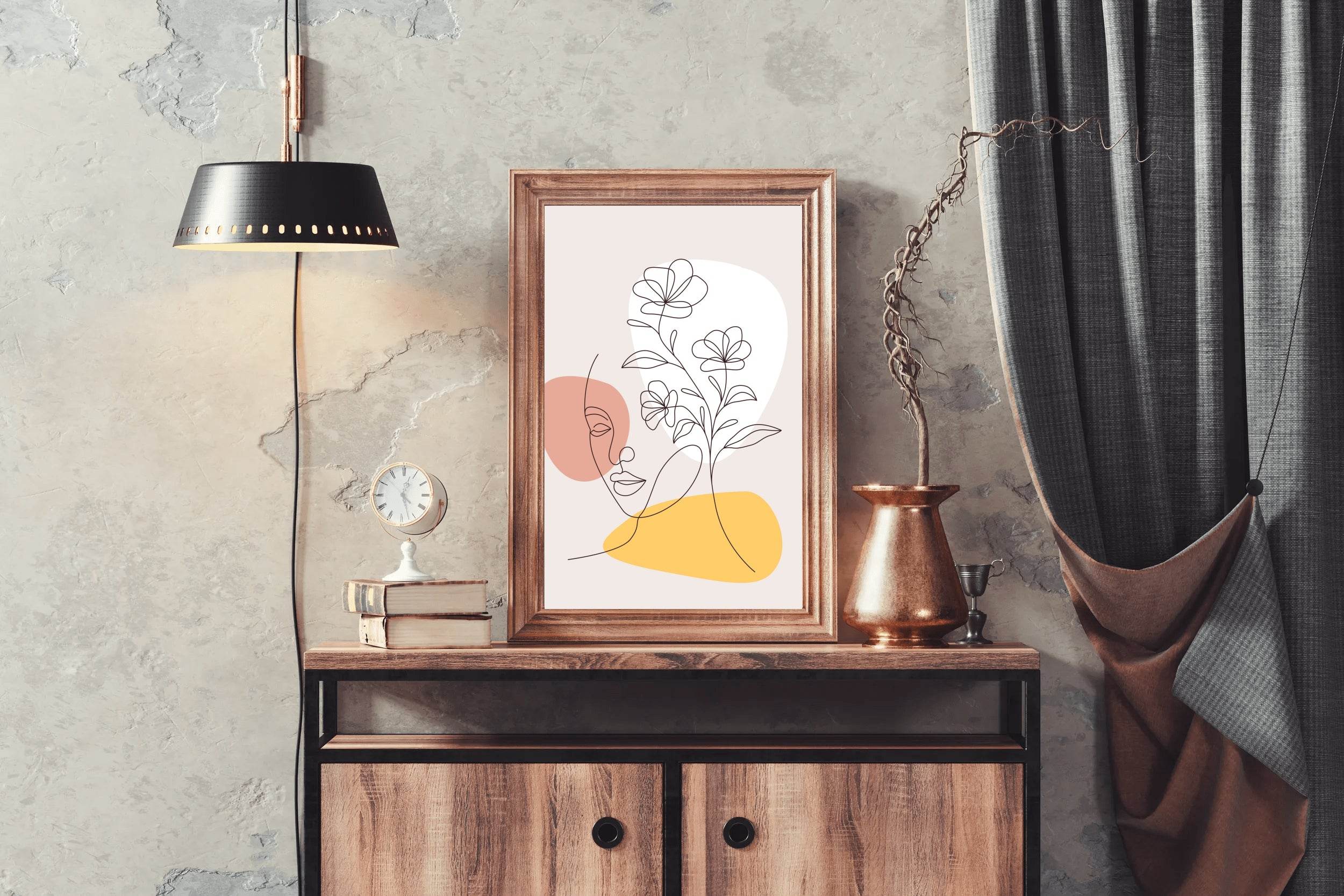 Woman With Flower Hair Wall Art - beink online art store