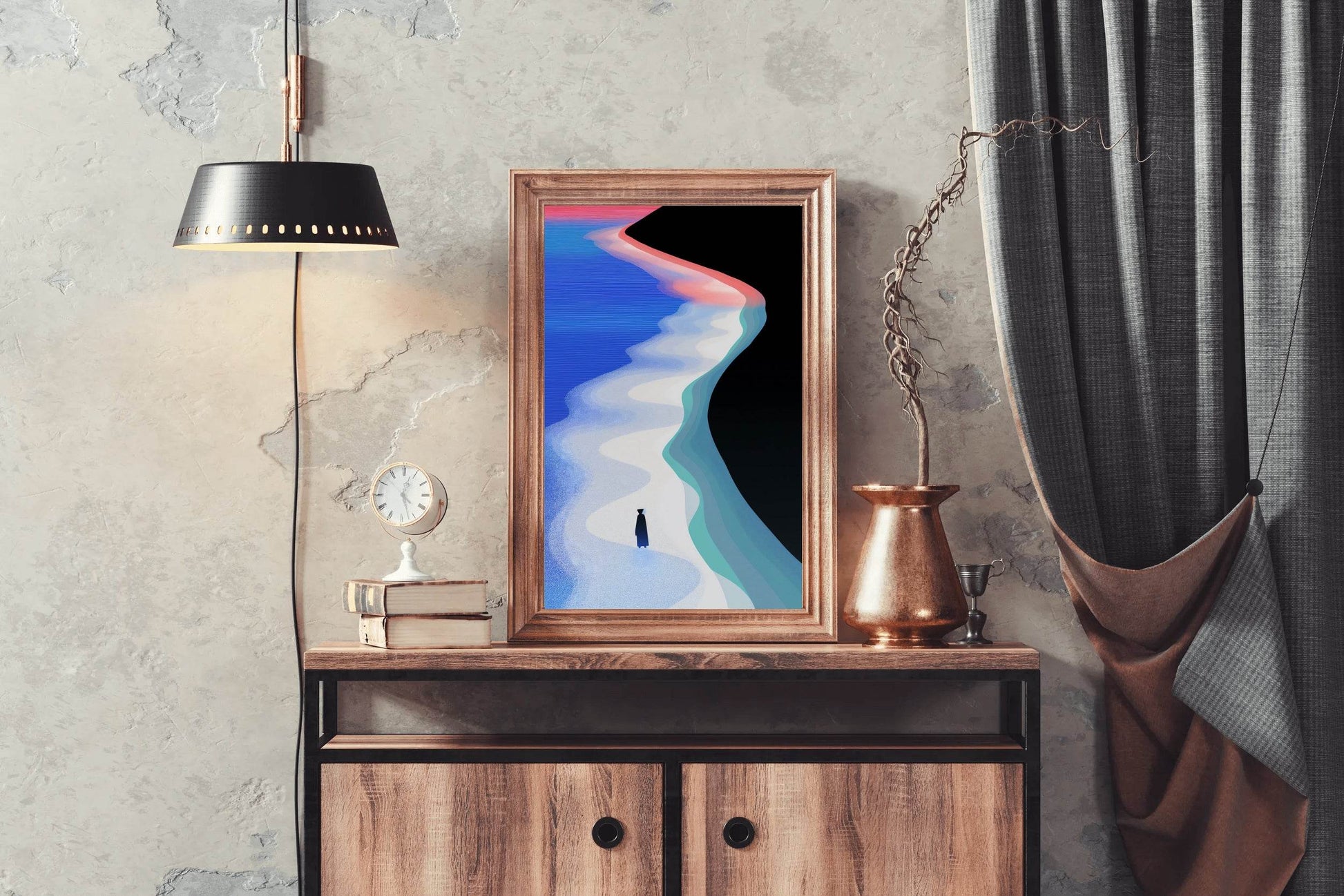 Solitary Figure on the Shore Wall Art - beink online art store