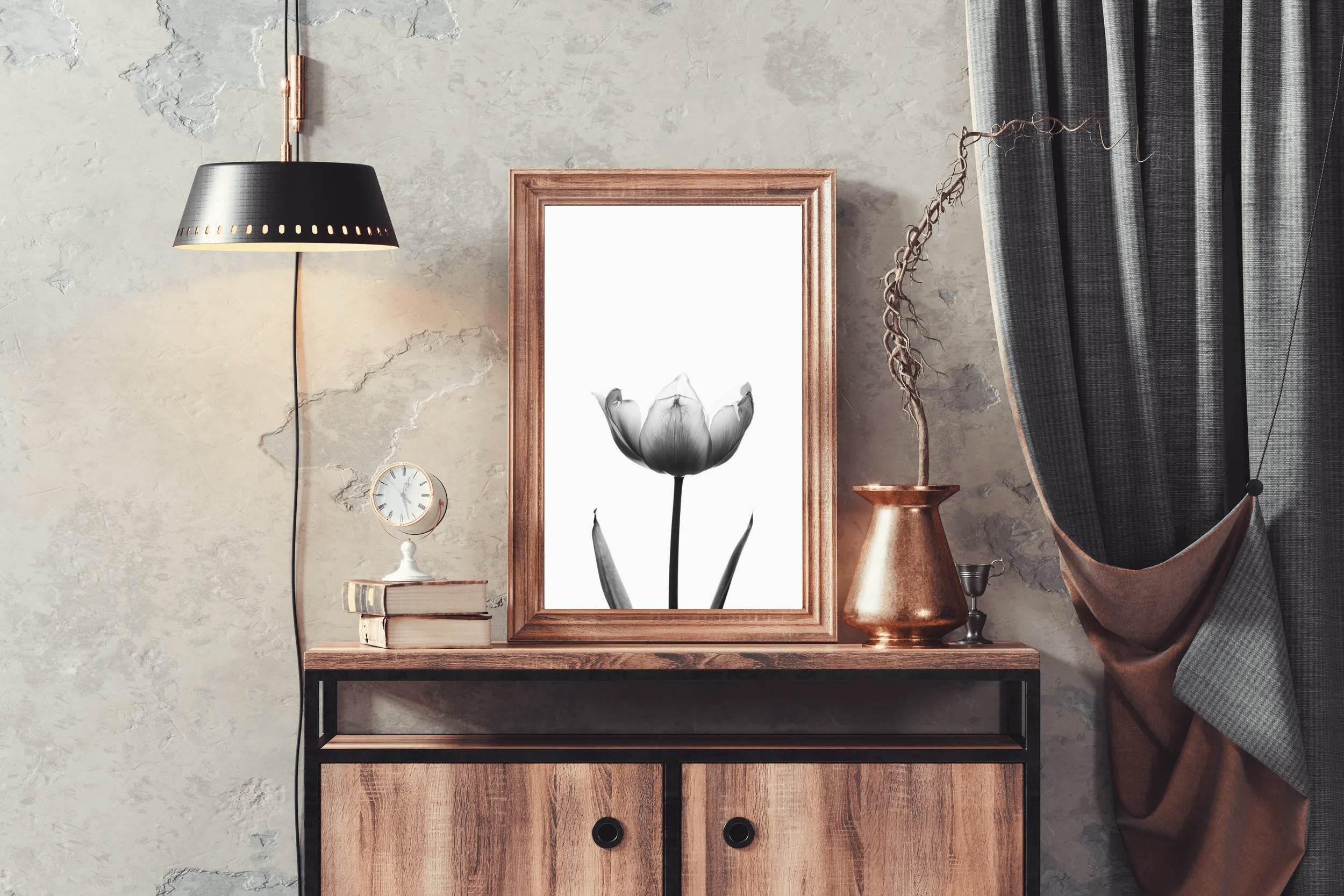 Tulip Black & White Wall Art - beink online art store