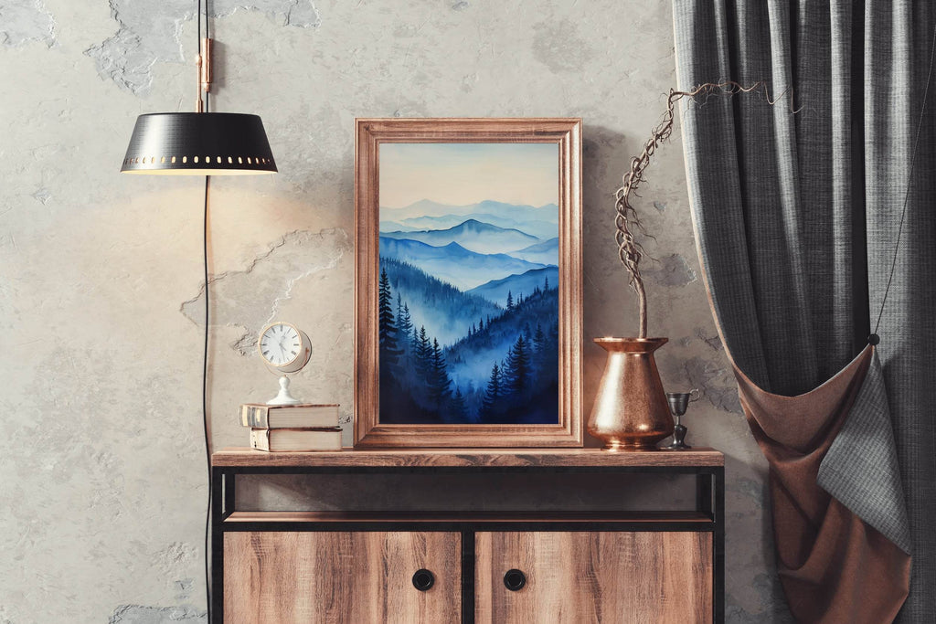 Misty Blue Mountains Wall Art - beink online art store