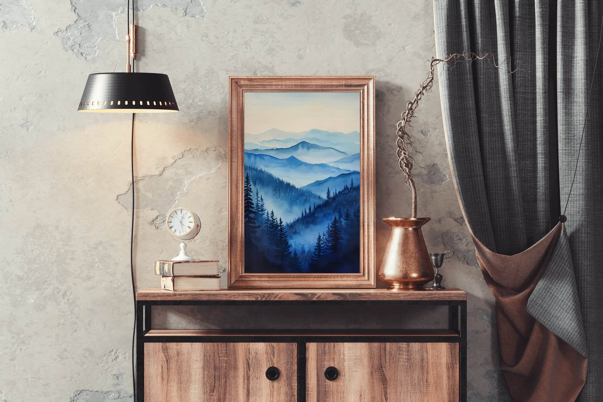 Misty Blue Mountains Wall Art - beink online art store