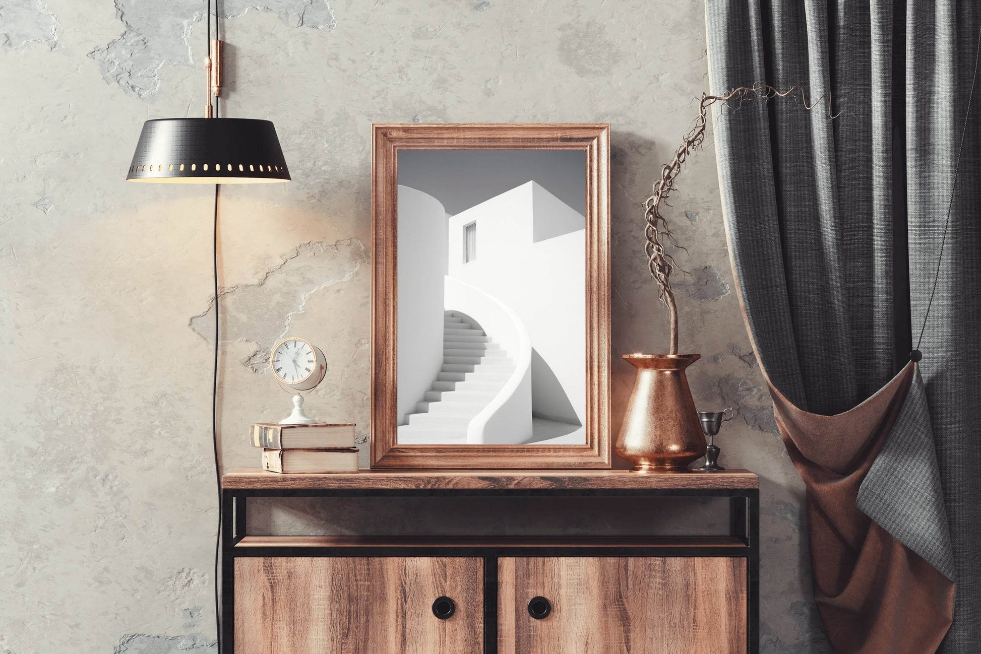 White Walkway Arch Wall Art - beink online art store