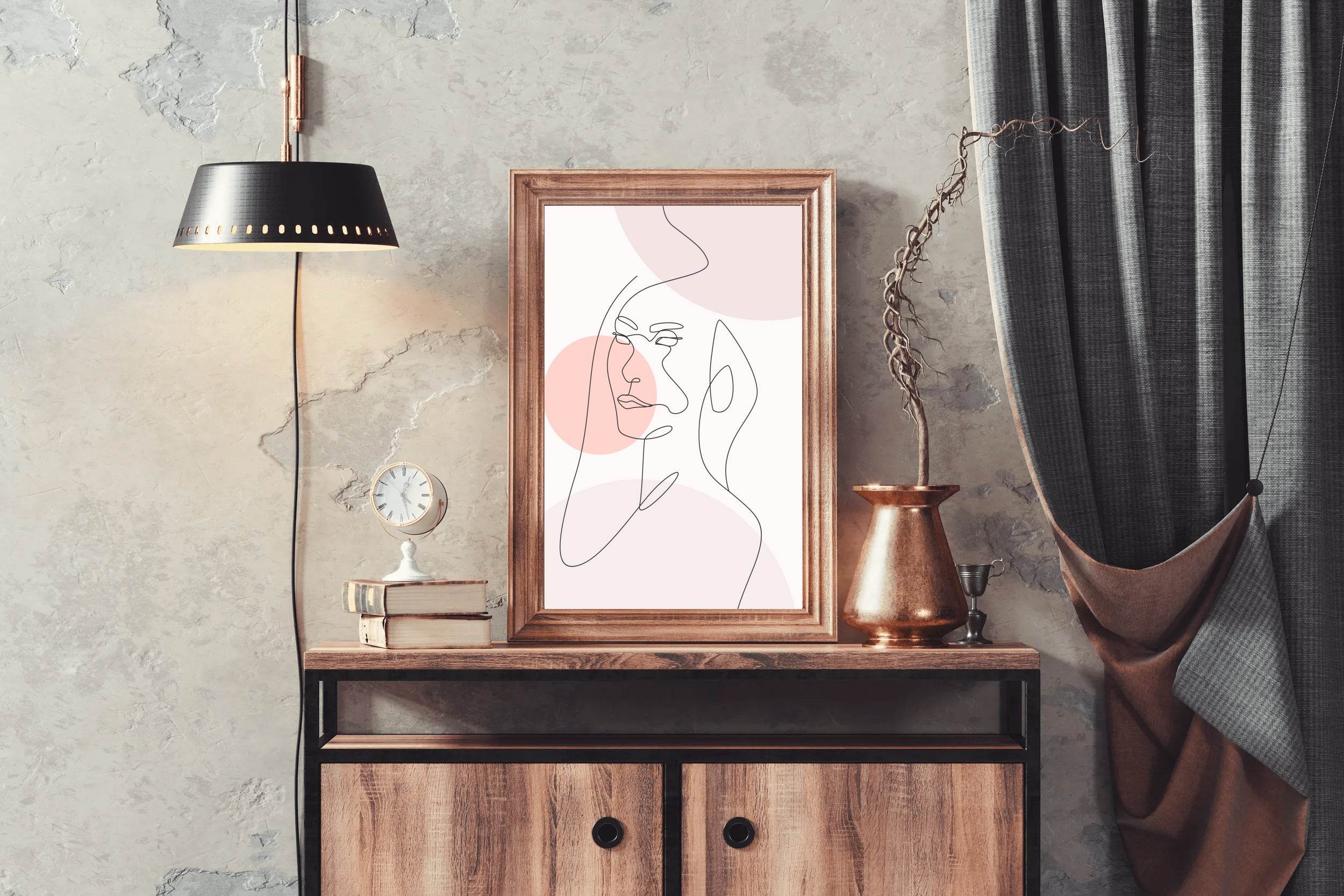 Sad Woman's Face Wall Art - beink online art store