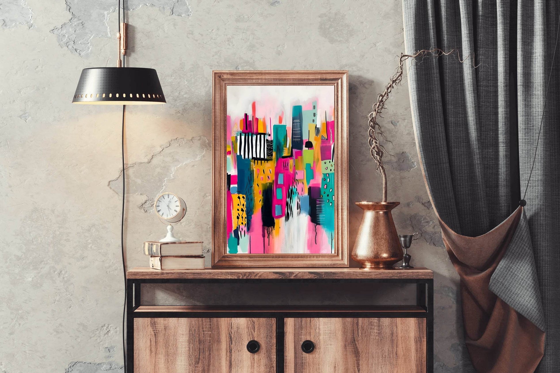 Colorful Acrylic Painted Path Digital Art - beink online art store