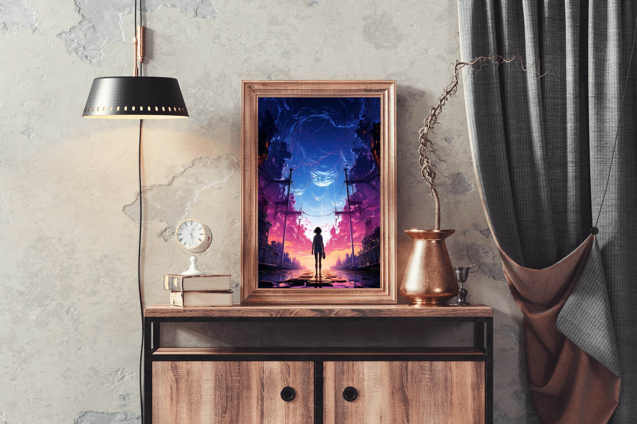 Fantasy Anime Storm Wall Art - beink online art store