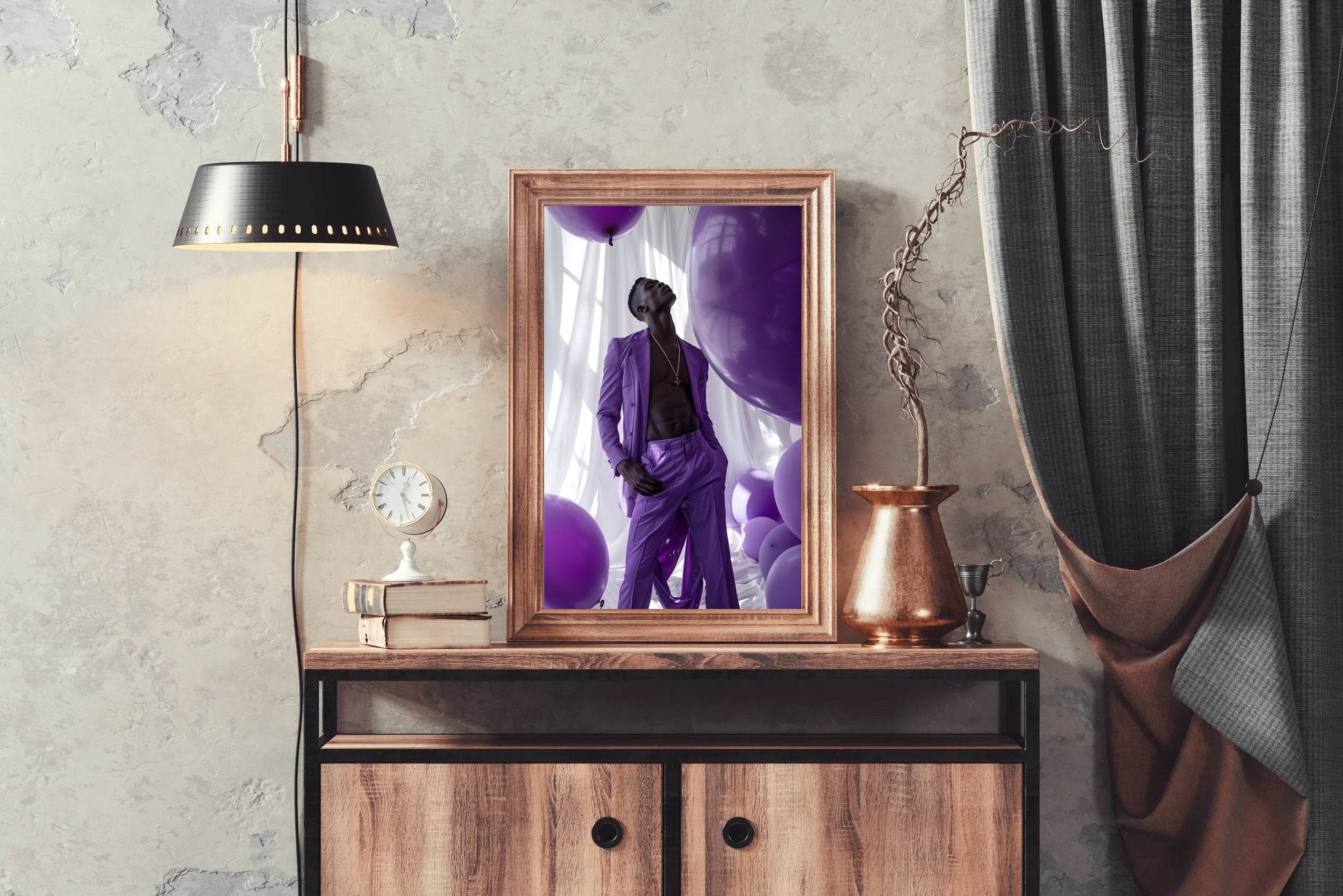 Purple Formal Suit Wall Art - beink online art store