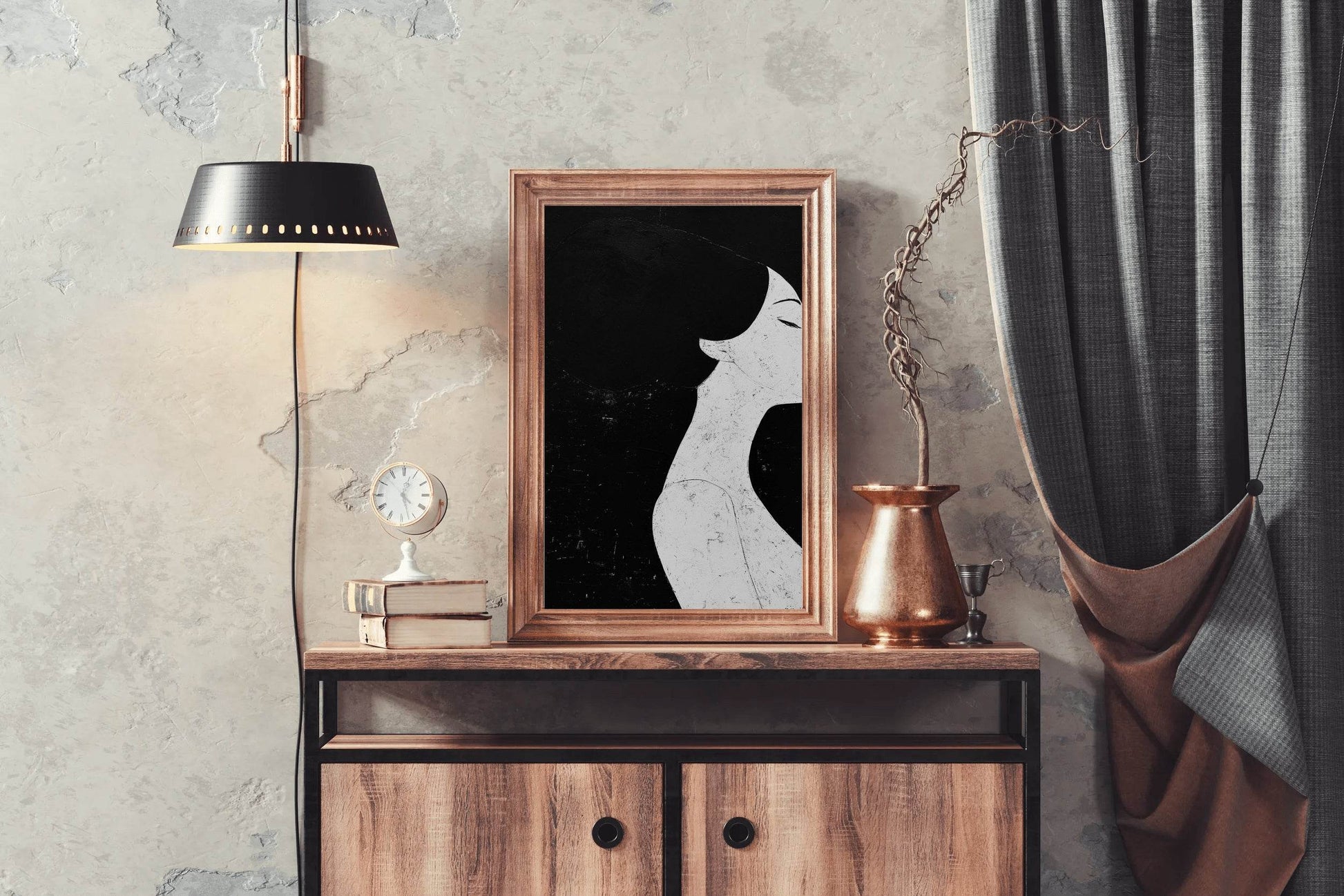 Black and White Women Elegance Wall Art - beink online art store