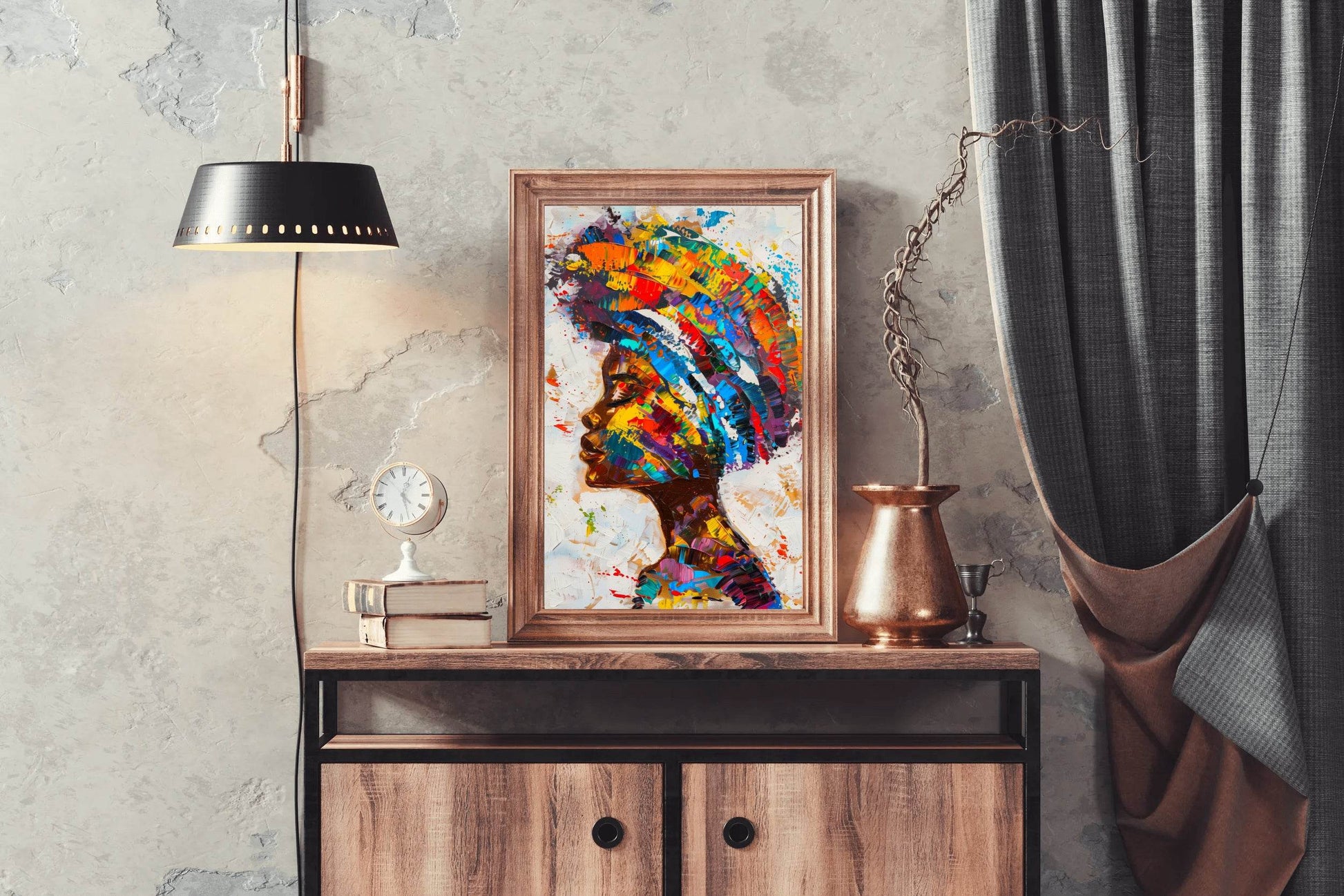 African Woman Portrait Wall Art - beink online art store