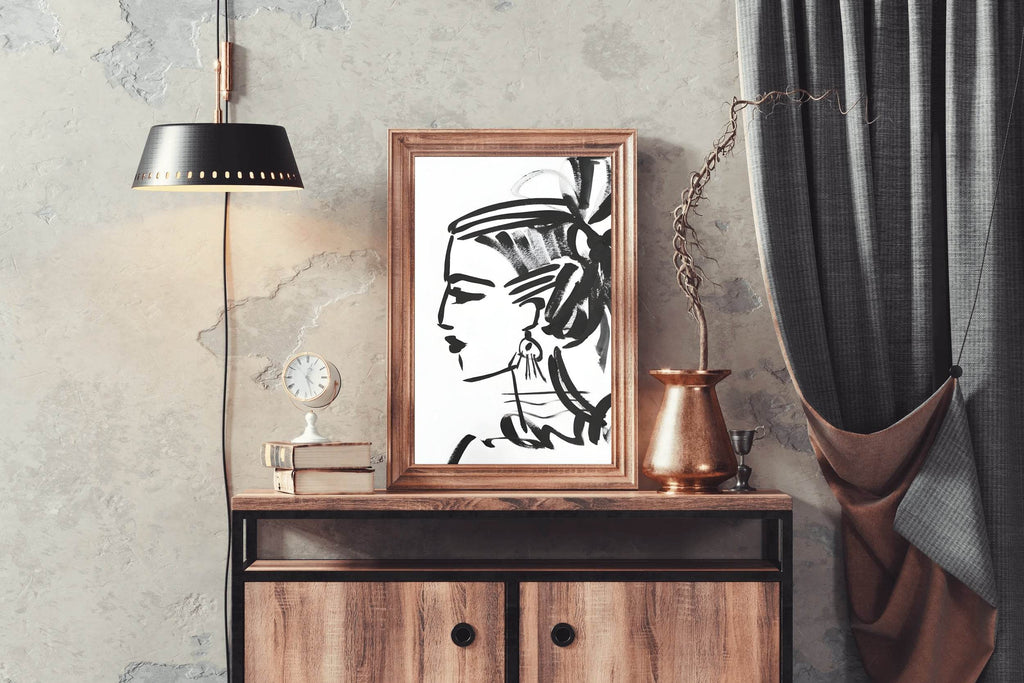 Elegant Silhouette- A Graceful Woman Wall Art - beink online art store