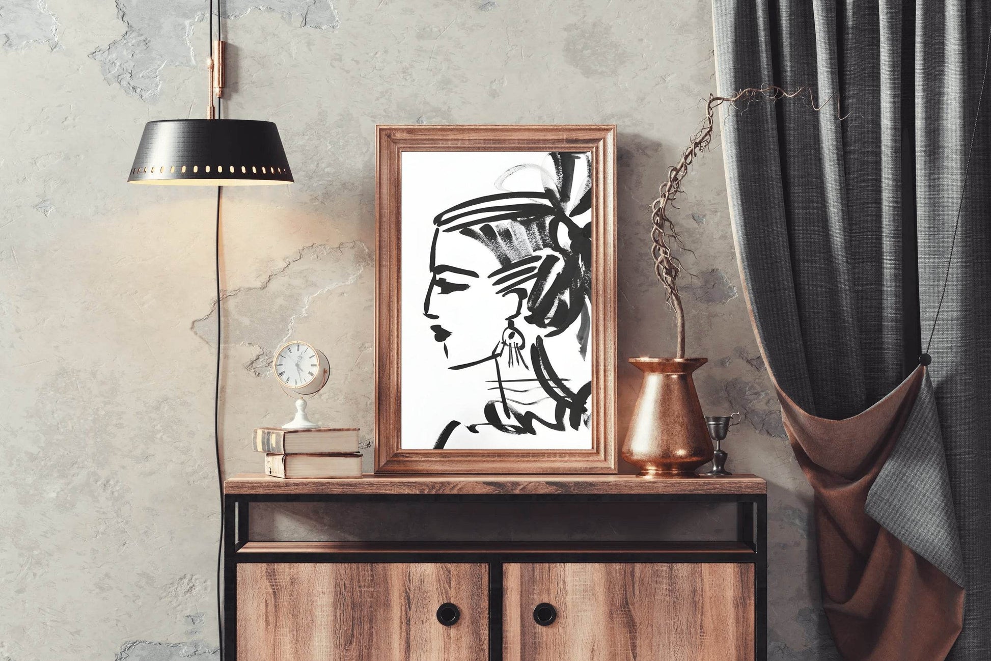 Elegant Silhouette- A Graceful Woman Wall Art - beink online art store