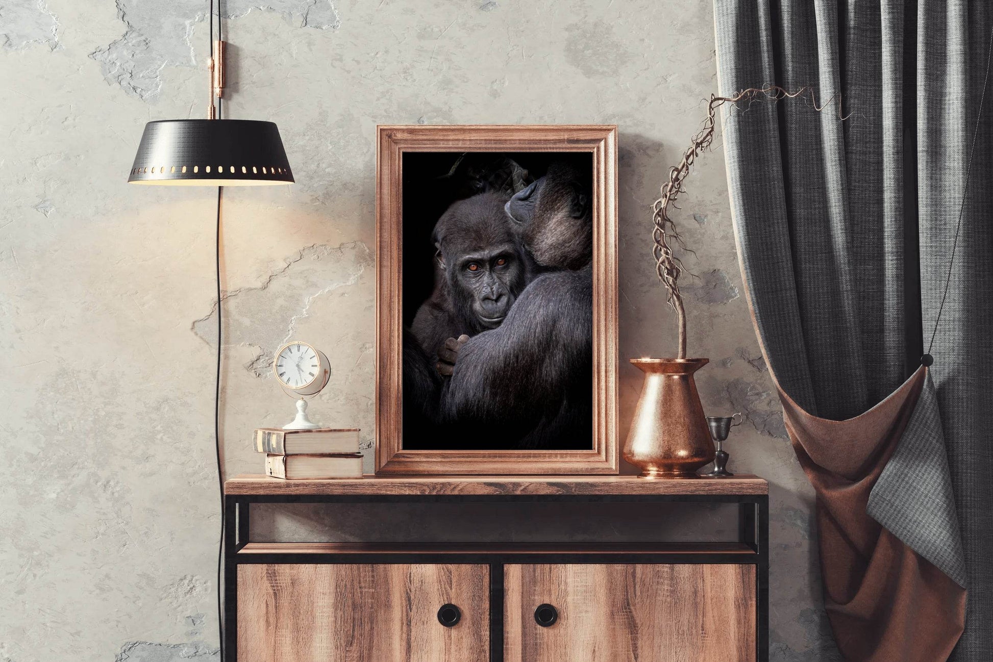 Picture of Baby Gorilla With Mother Wall Art - beink online art store