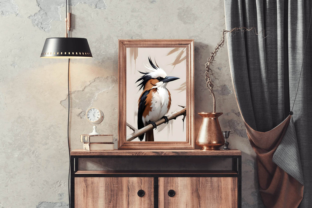 Watercolor Kingfisher Bird Wall Art - beink online art store