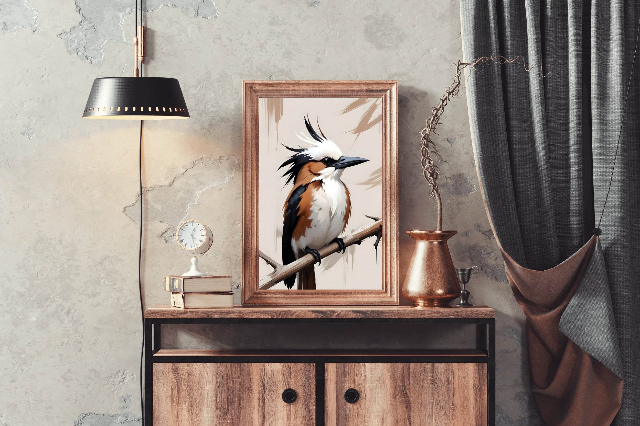 Watercolor Kingfisher Bird Wall Art - beink online art store