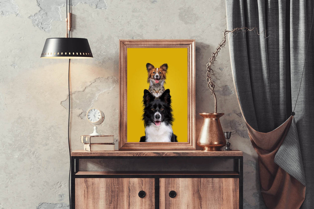 Cute Cat and Dogs Animal Wall Art - beink online art store
