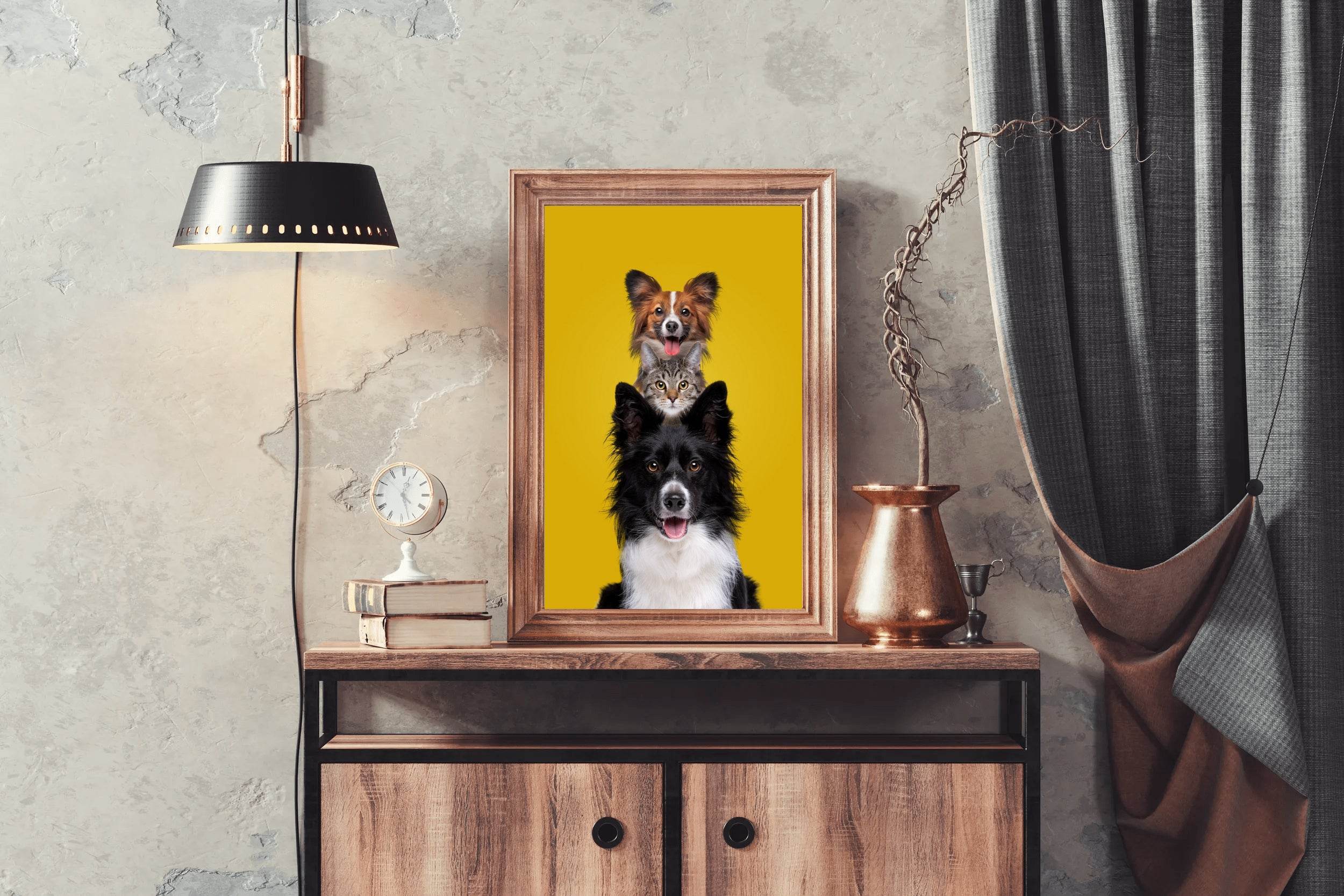 Cute Cat and Dogs Animal Wall Art - beink online art store
