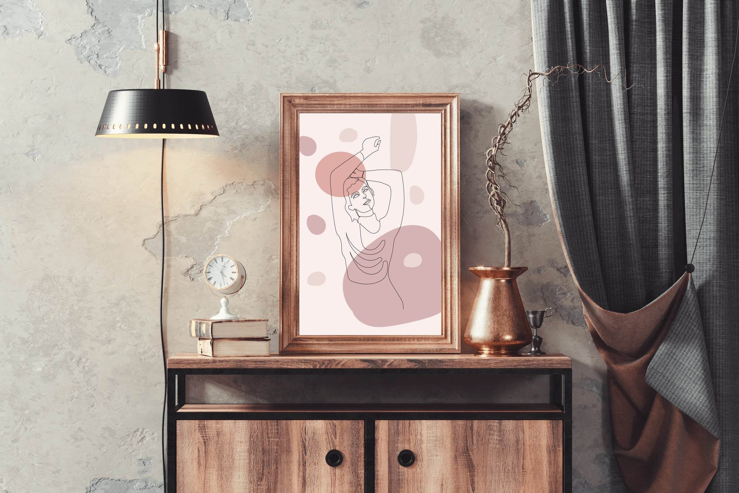 Bust Painting of Beautiful Woman Wall Art - beink online art store