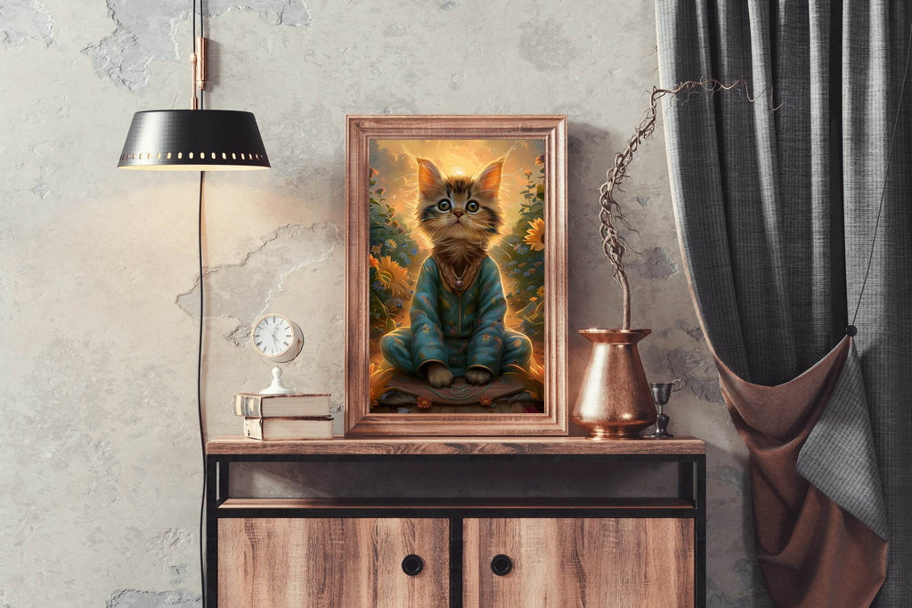 Cat Wearing Coat Animal Wall Art - beink online art store
