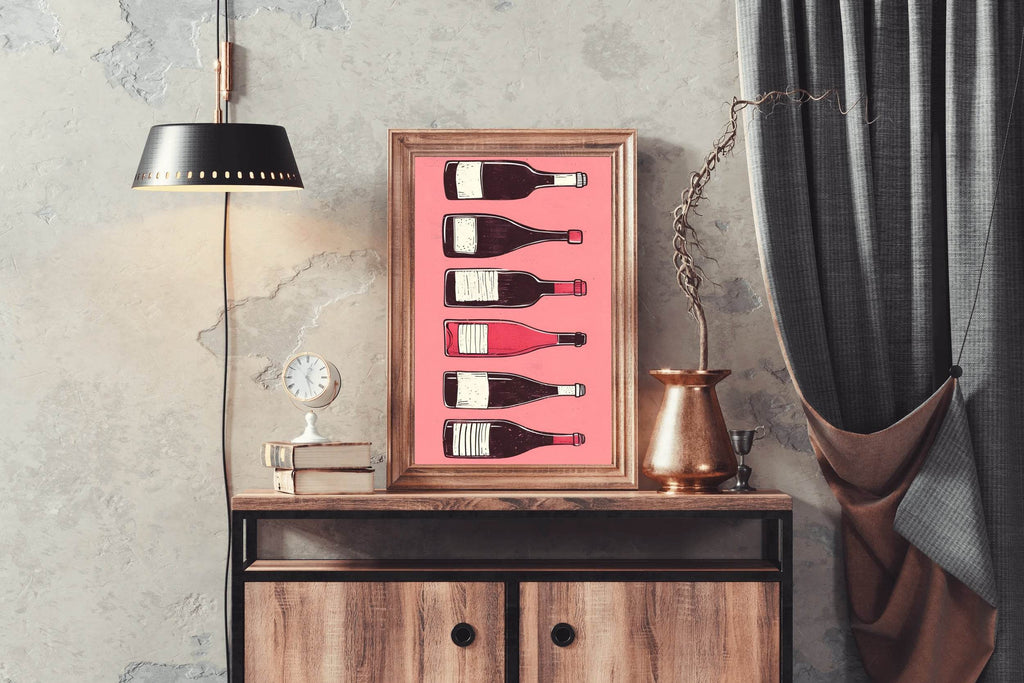 Wine & Cocktail Bottles Wall Art - beink online art store