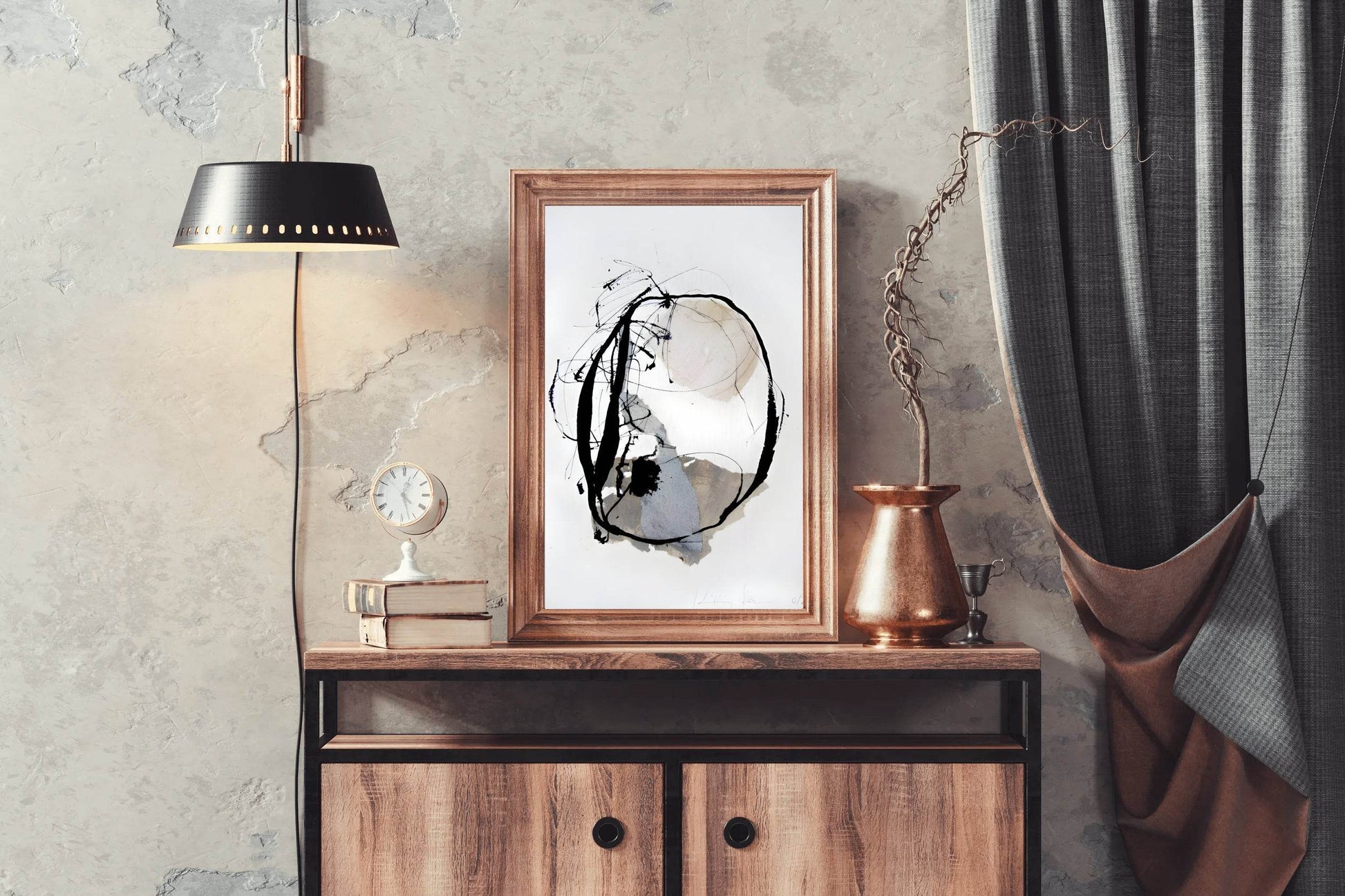 Cosmic Orbit Sketch Modern Wall Art - beink online art store