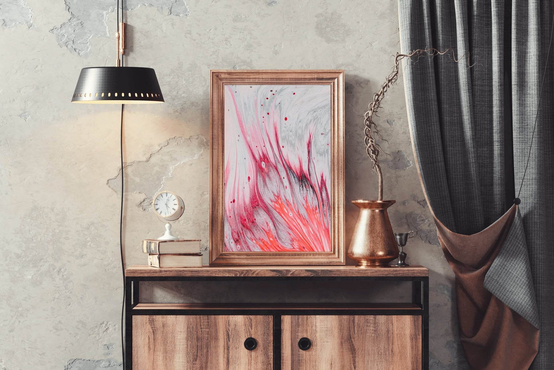 Smooth Long Run Elegent Brush Strokes Abstract Wall Art - beink online art store