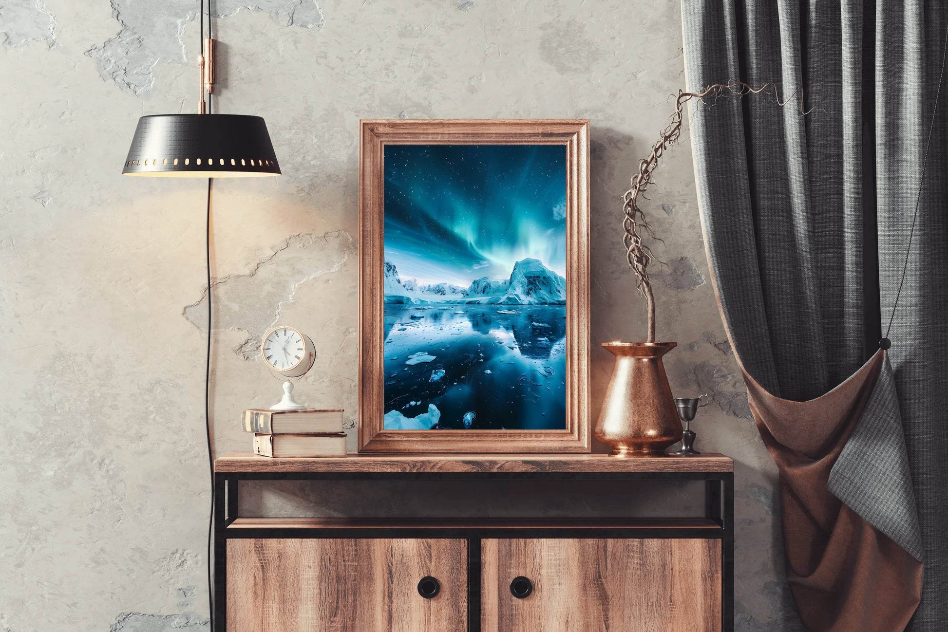 Arctic Aurora Reflection Wall Art - beink online art store