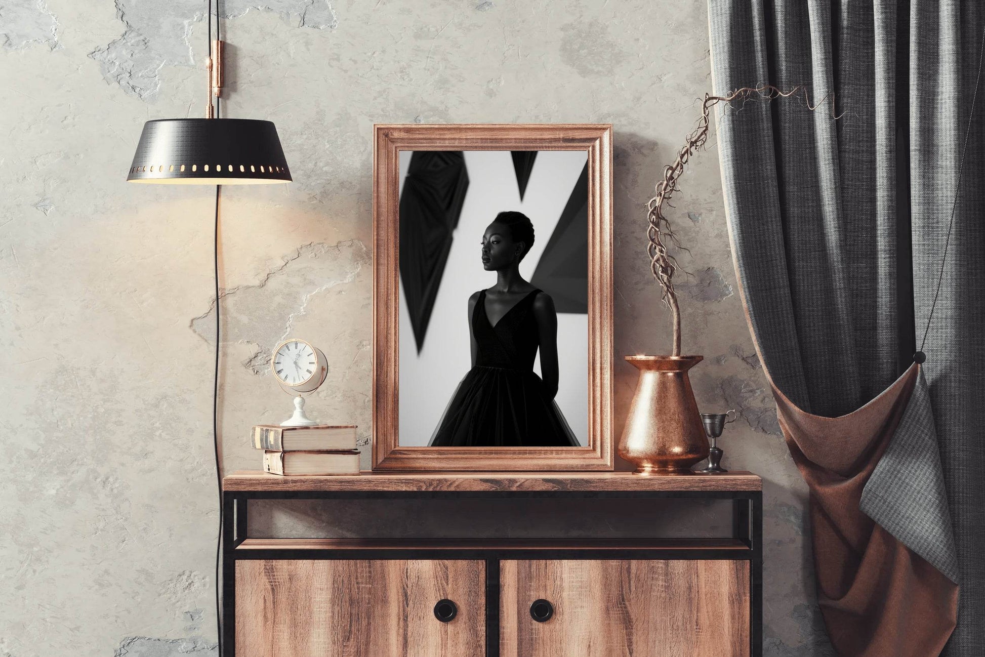 Black-White Portrait Of African Woman Wall Art - beink online art store