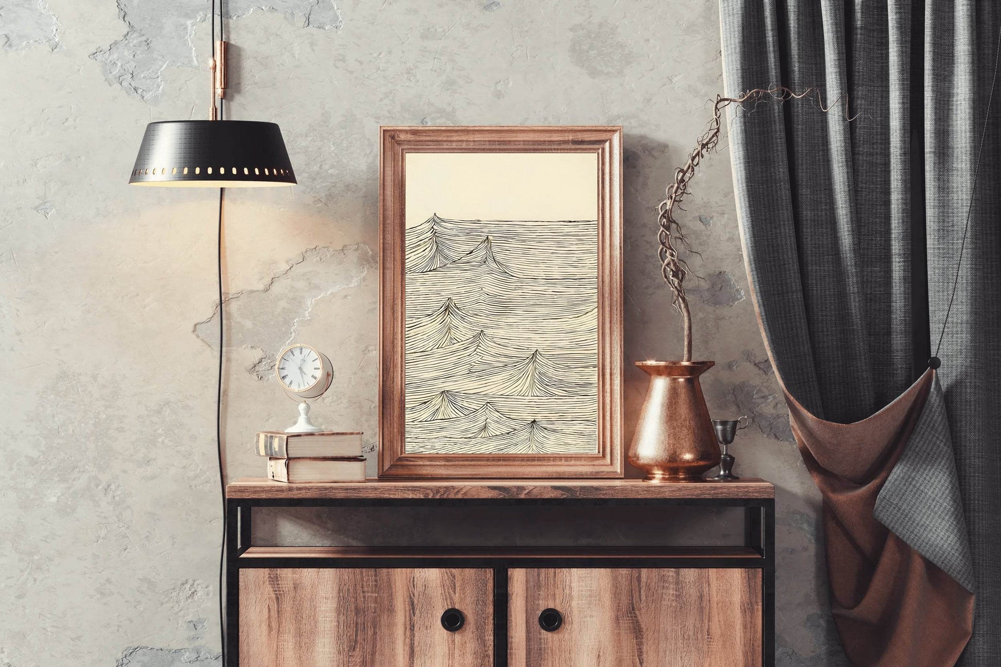 Black and White Sea Modern Wall Art - beink online art store