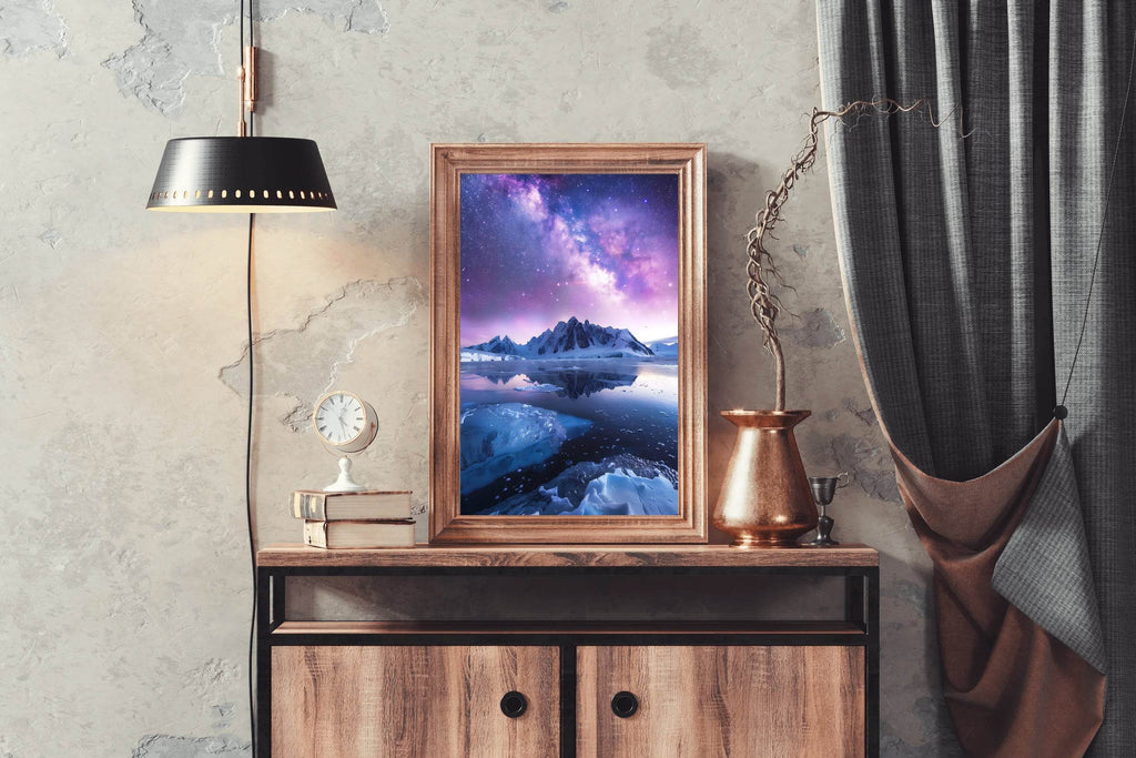 Milky Way Over Arctic Landscape Wall Art - beink online art store