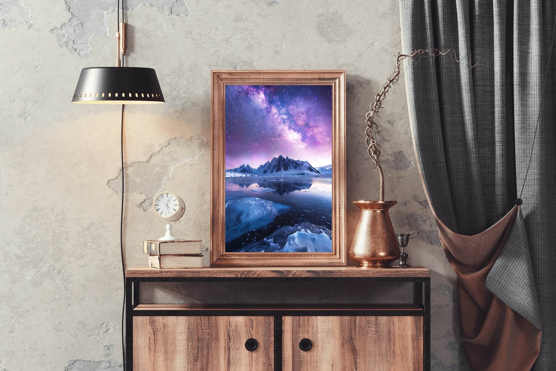 Milky Way Over Arctic Landscape Wall Art - beink online art store