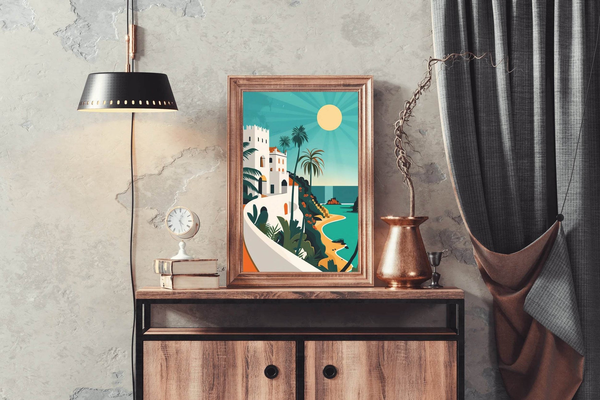 Mediterranean Coast Painting Wall Art - beink online art store