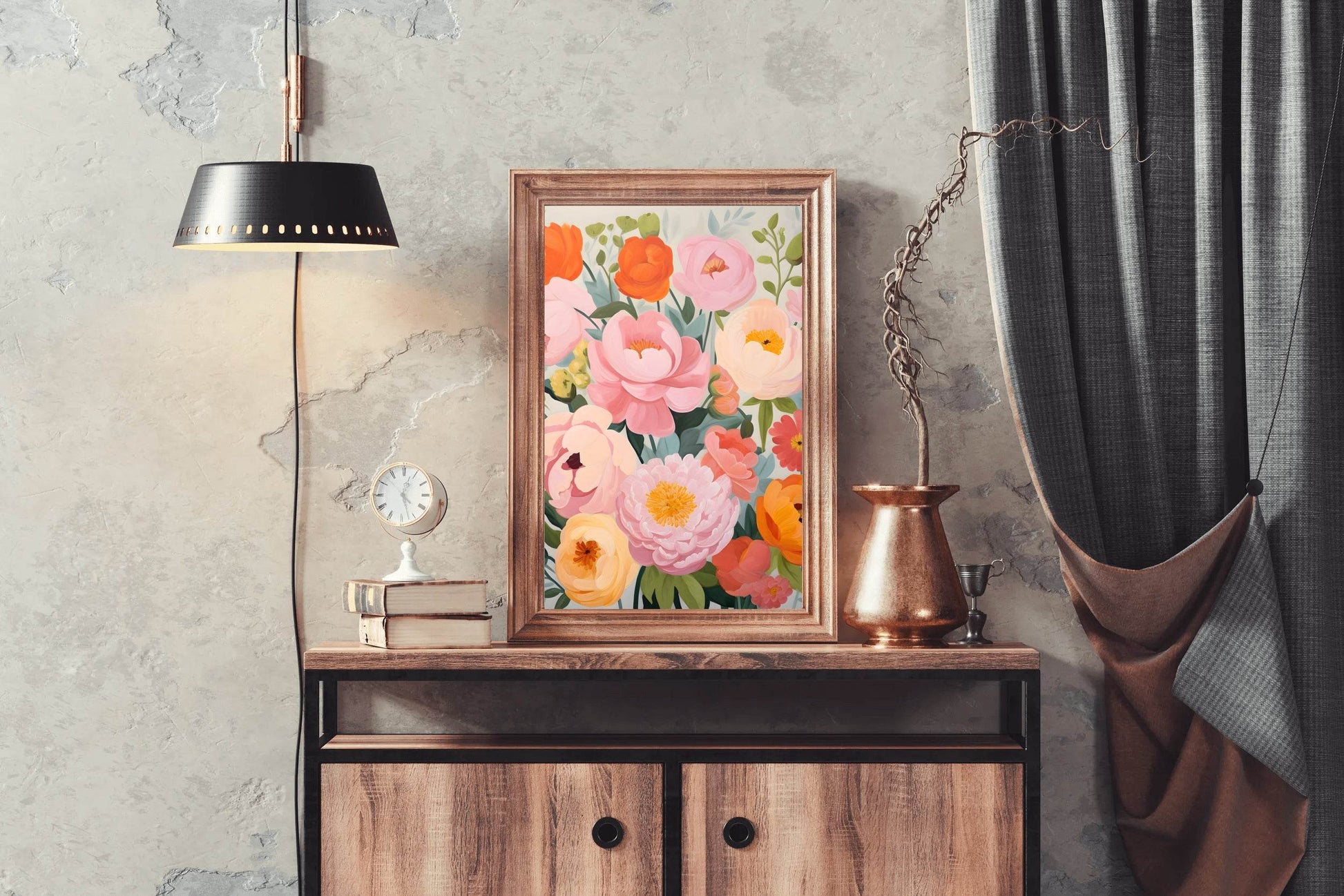 Painting of Colorful Flowers Wall Art - beink online art store