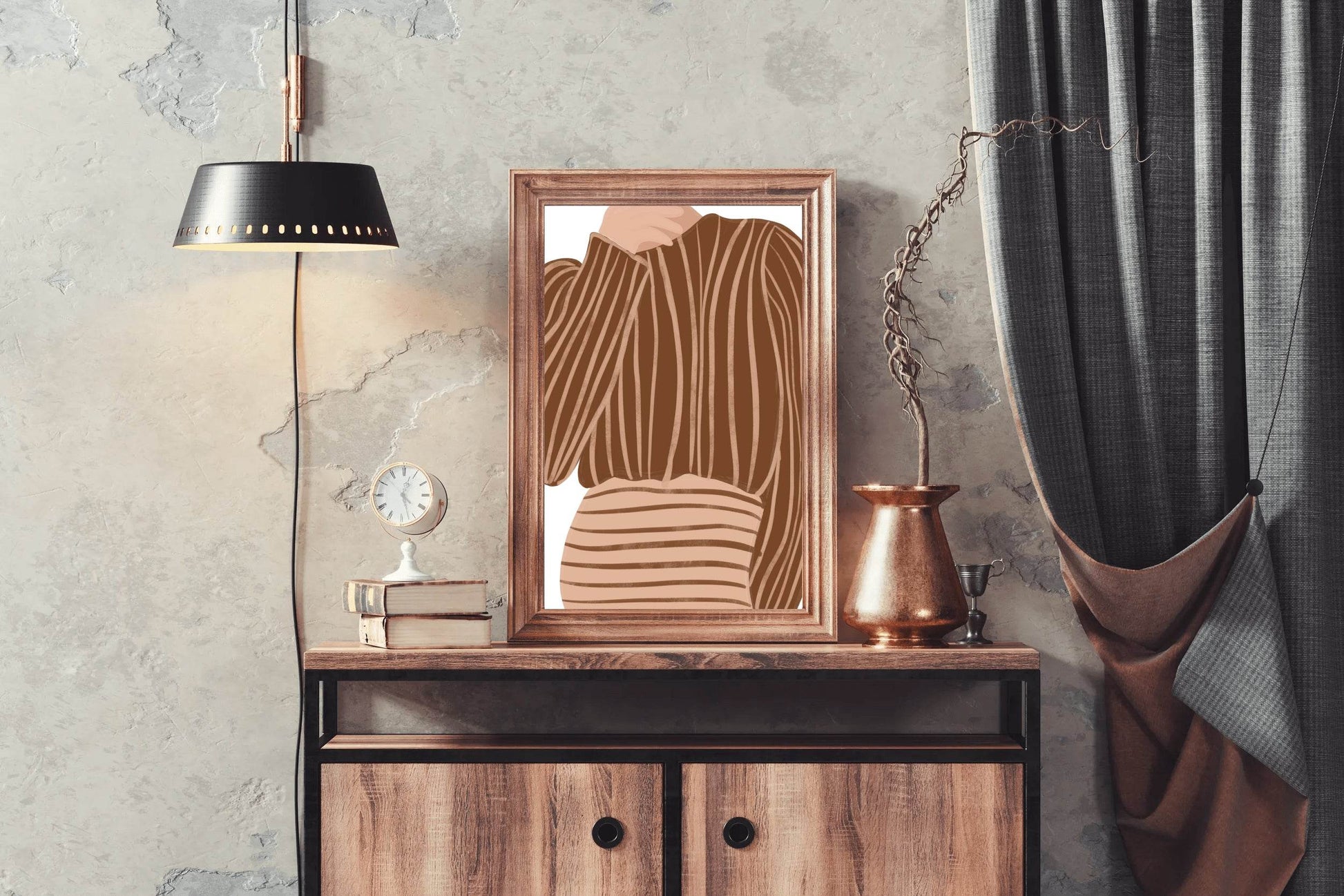 Patterned Women Clothing Wall Art - beink online art store